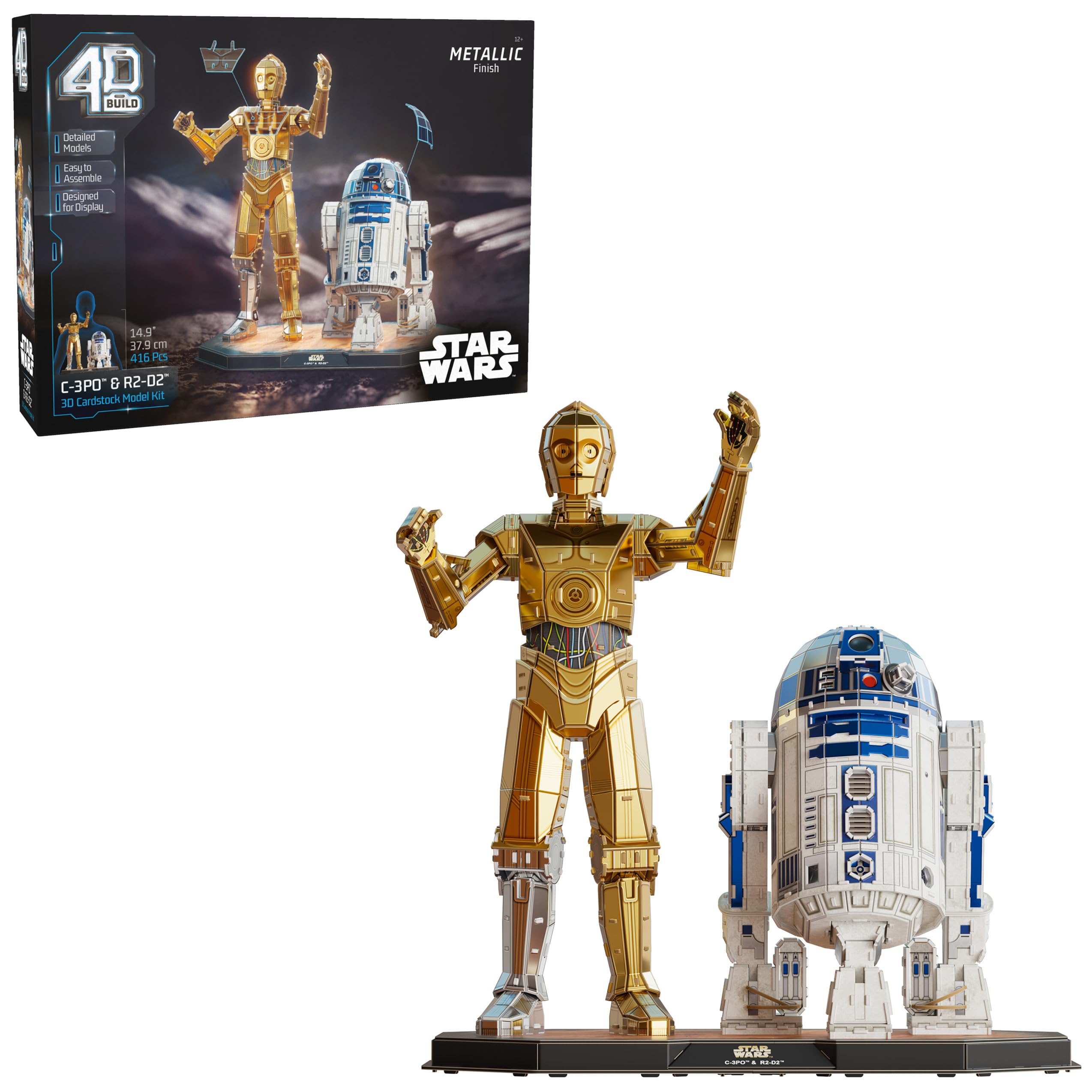 Amazon.com: 4D Build, Star Wars C-3PO & R2-D2 3D Model Kit with