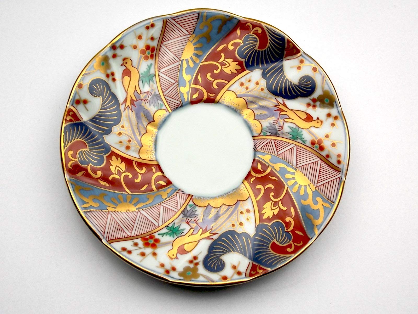 □林九郎作 染錦唐草牡丹 水差 水注□ 有田焼 水差し 林