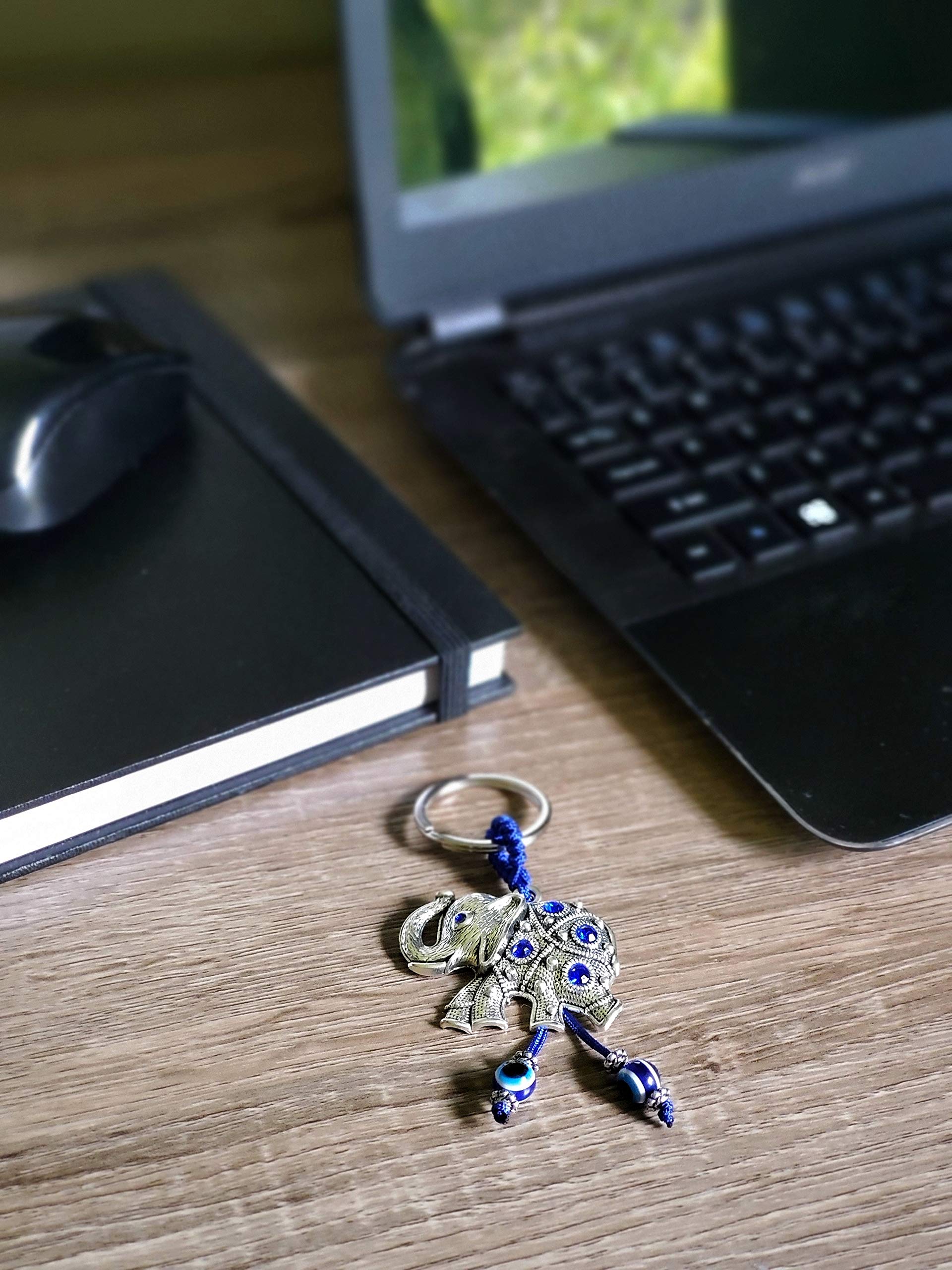 Amazon.co.jp: 幸運の象と邪眼 幸運 キーチェーンリング ハンドバッグ