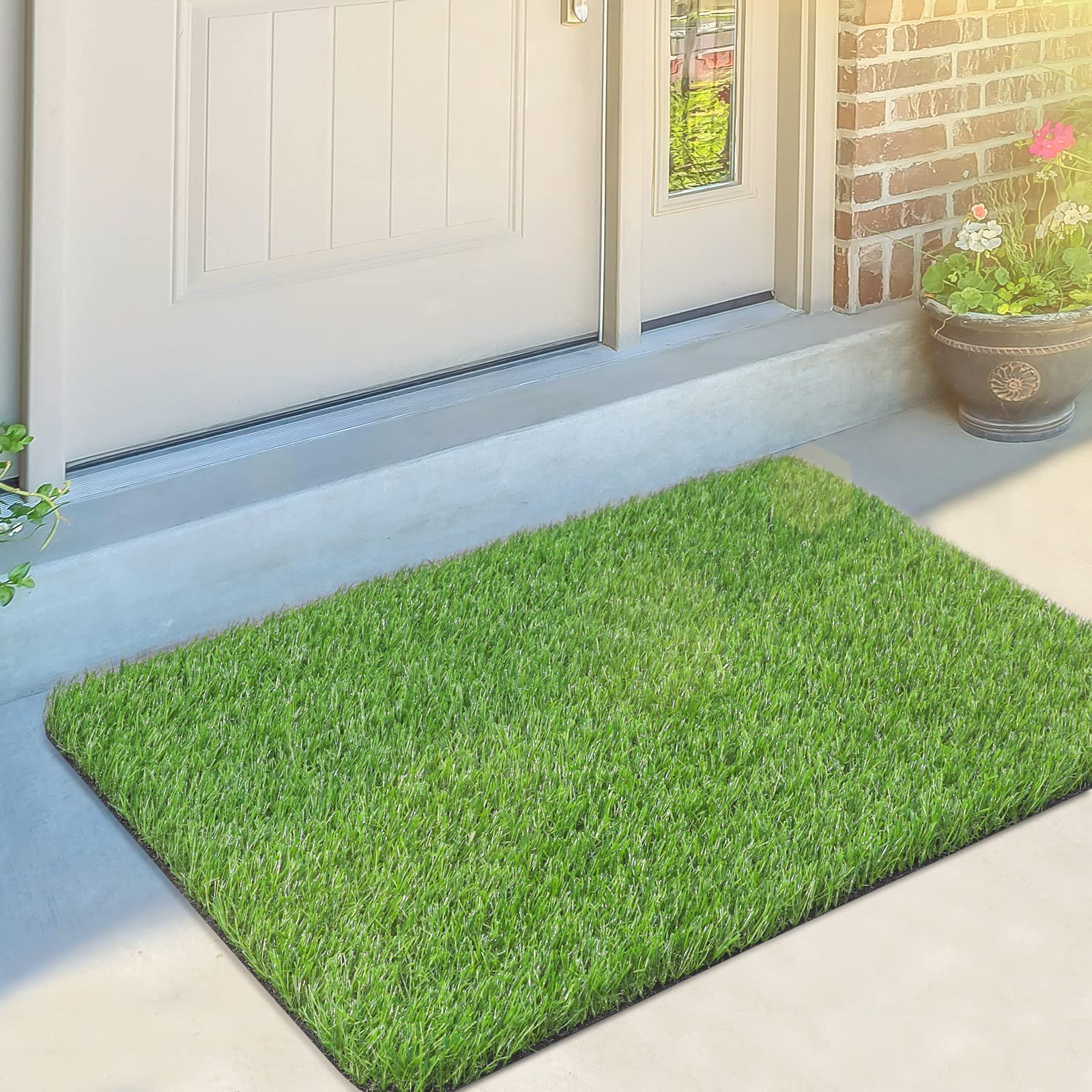 Amazon.com: OLanto Artificial Grass Door Mat, Turf Grass Front