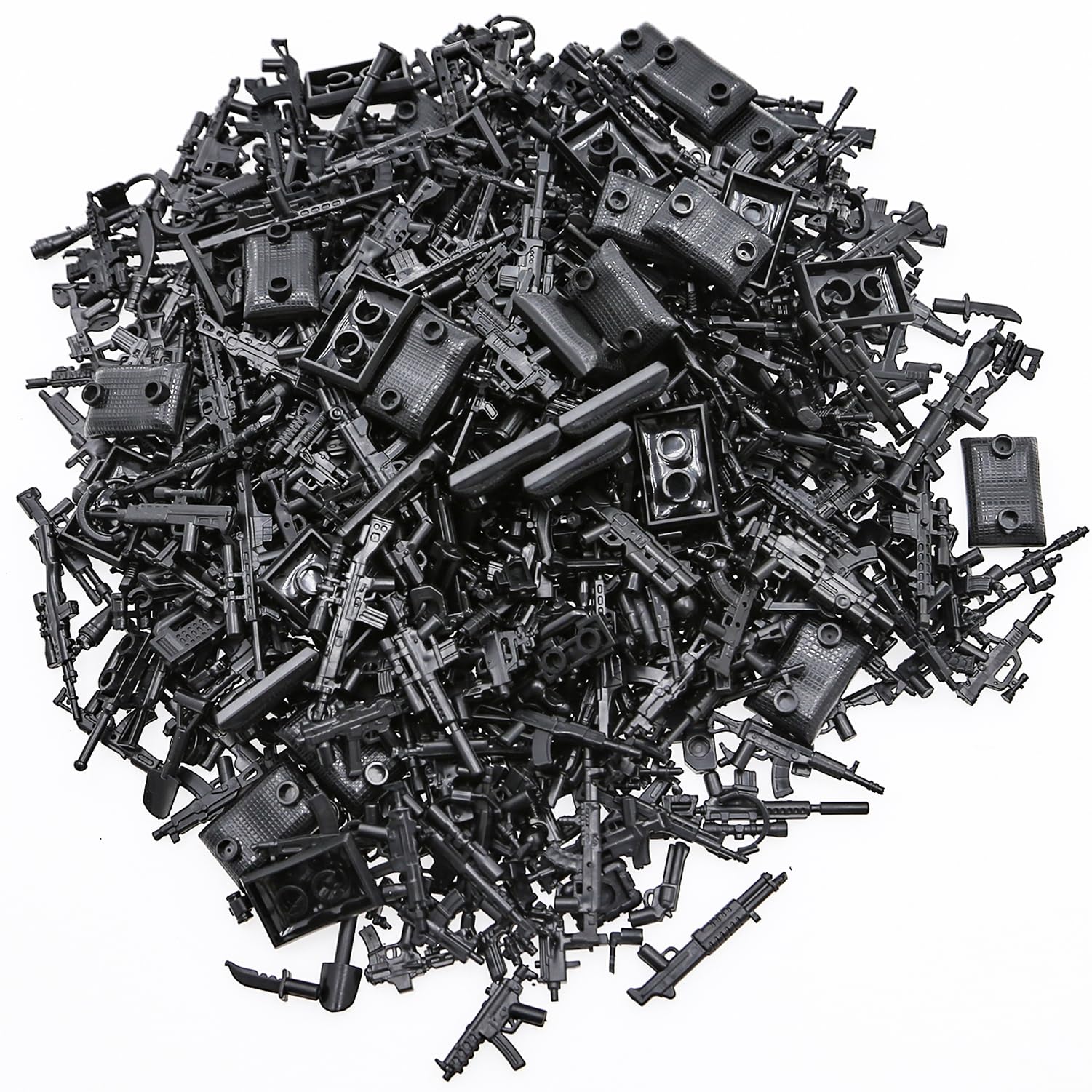 Amazon.co.jp: BloxBrix 500pcs武器-マシン-ガン-ガン、ミニフィギュア