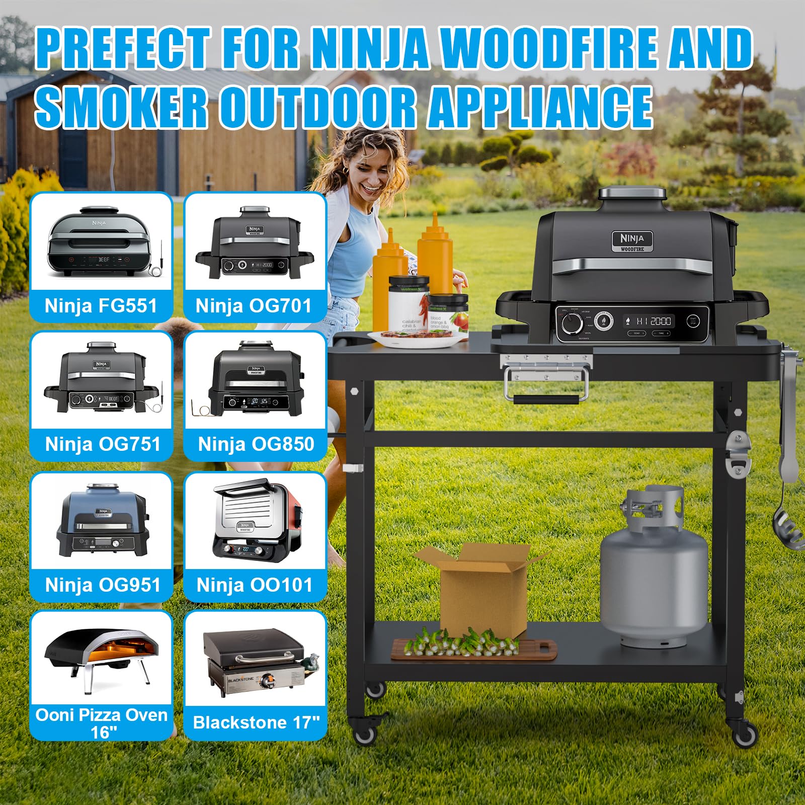 Amazon.com : Outspark Grill Stand for Ninja Woodfire Outdoor