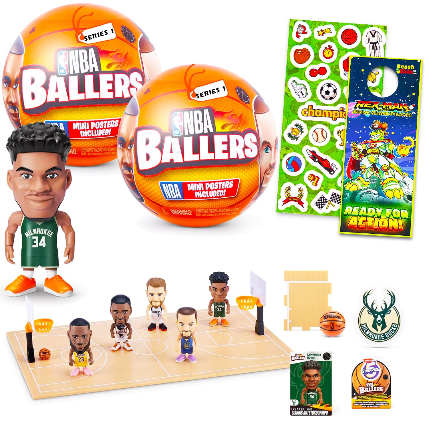 Amazon.com: Zuru NBA Ballers Basketball Player Set - Bundle of 2
