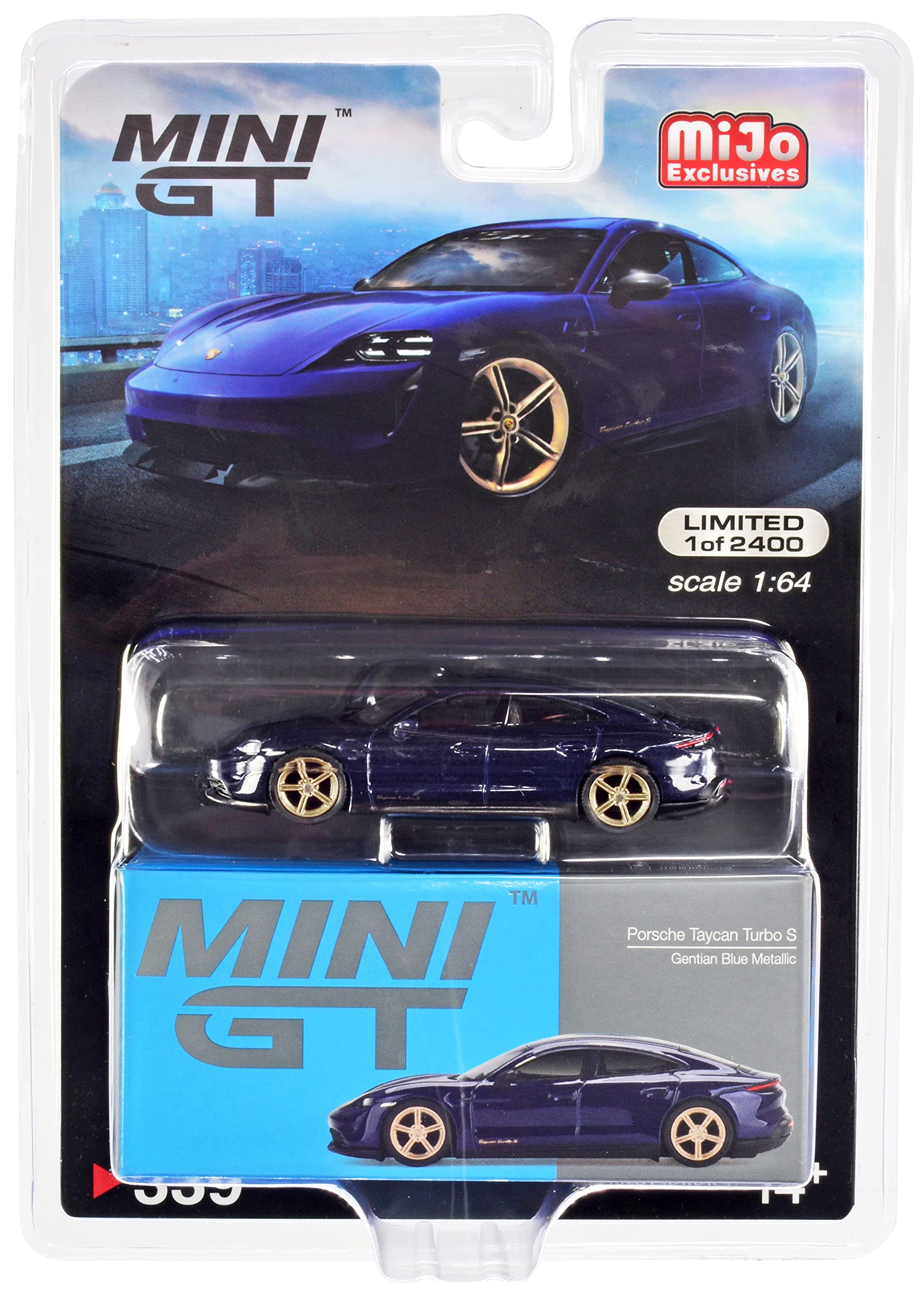 Amazon.com: Truescale Miniatures Taycan Turbo S Gentian Blue