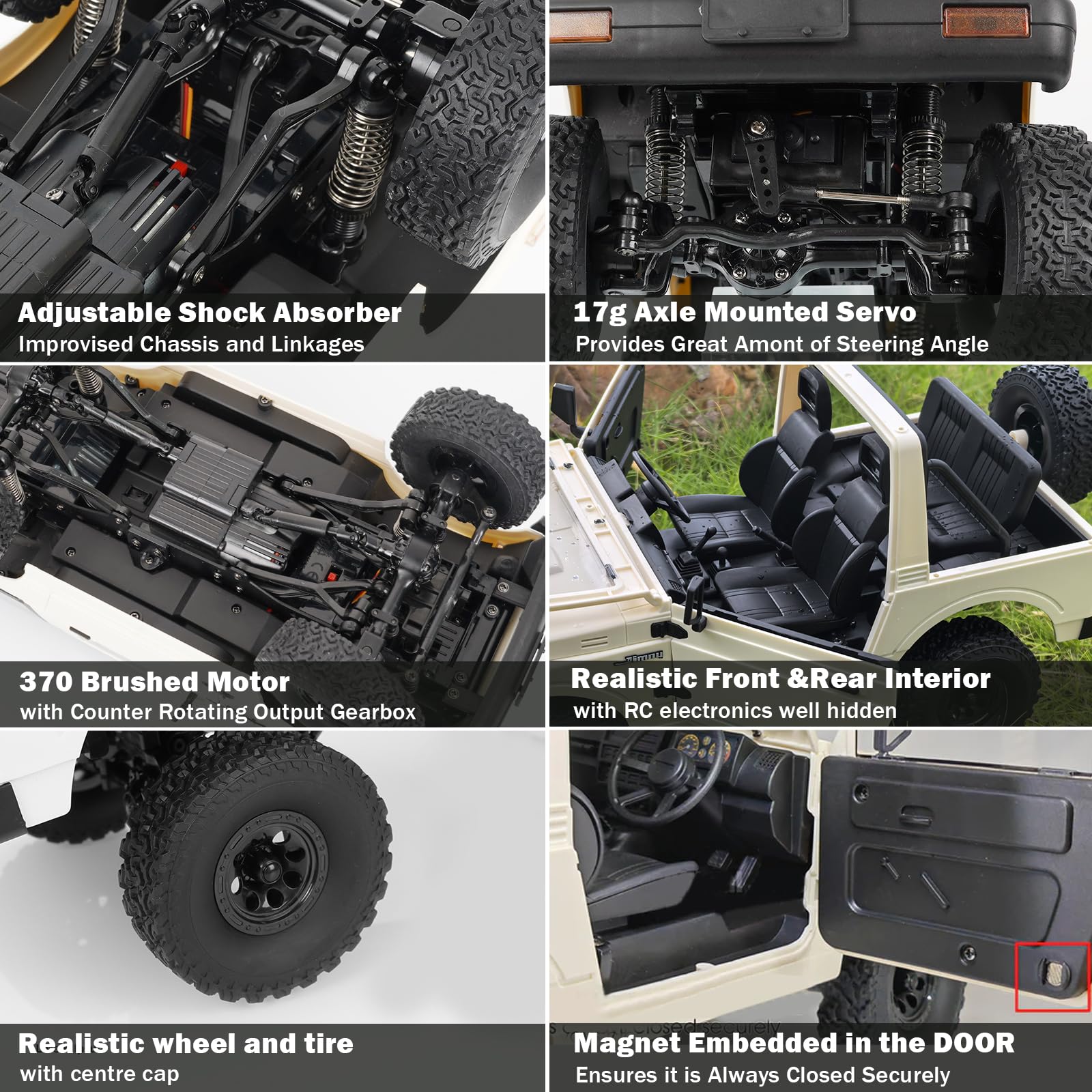 1/10 RC Crawler, WPL C74-1 Jimny JA11 RC Rock Crawler 4x4 2.4Ghz