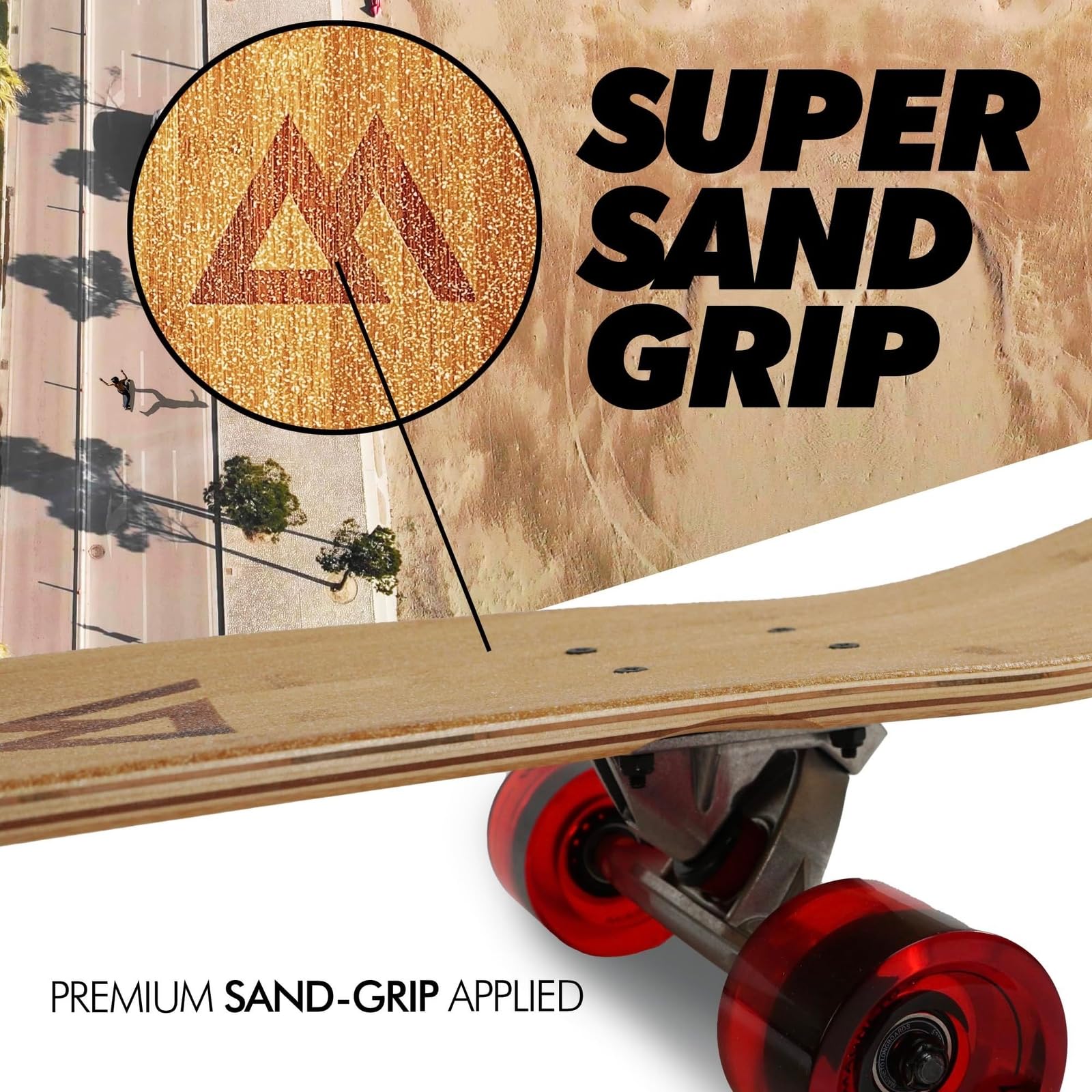 Amazon | Magneto 44 inch Kicktail Cruiserロングボードスケート