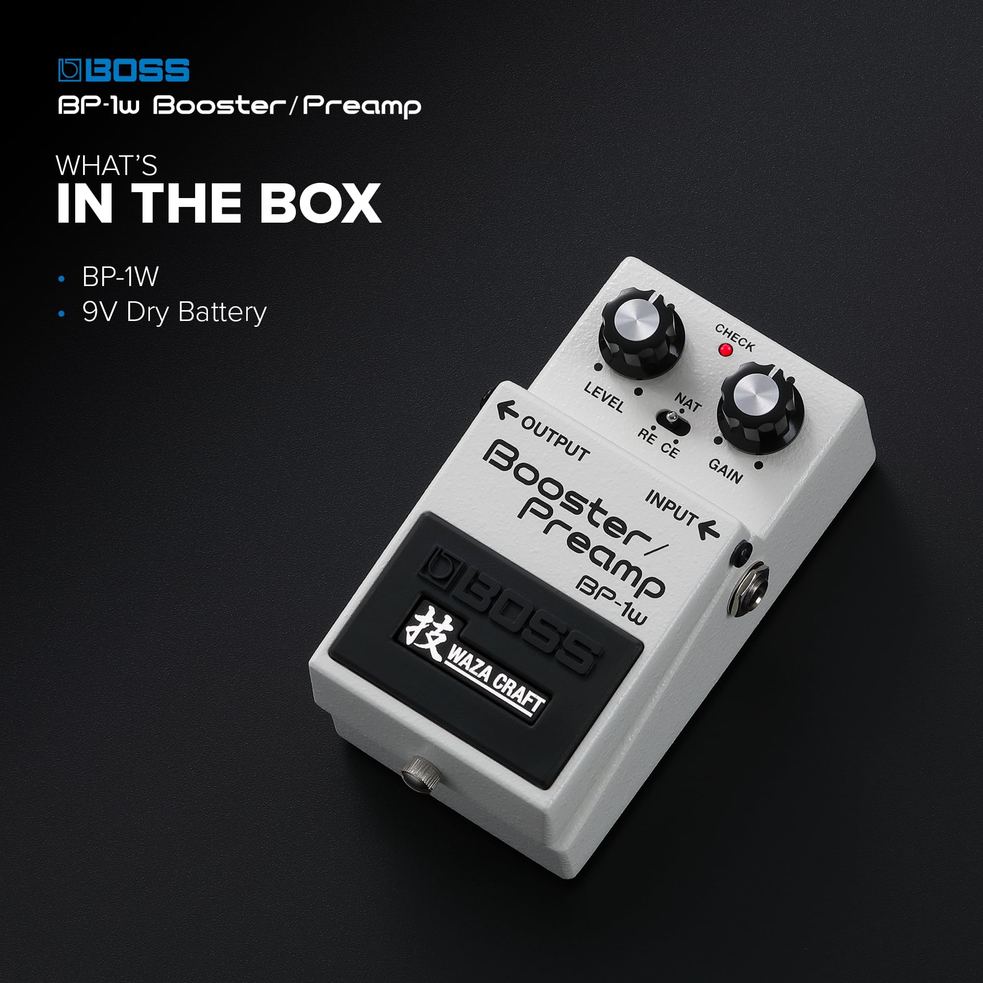 Amazon.com: BOSS BP-1W Booster/Preamp | Premium Waza Craft Guitar