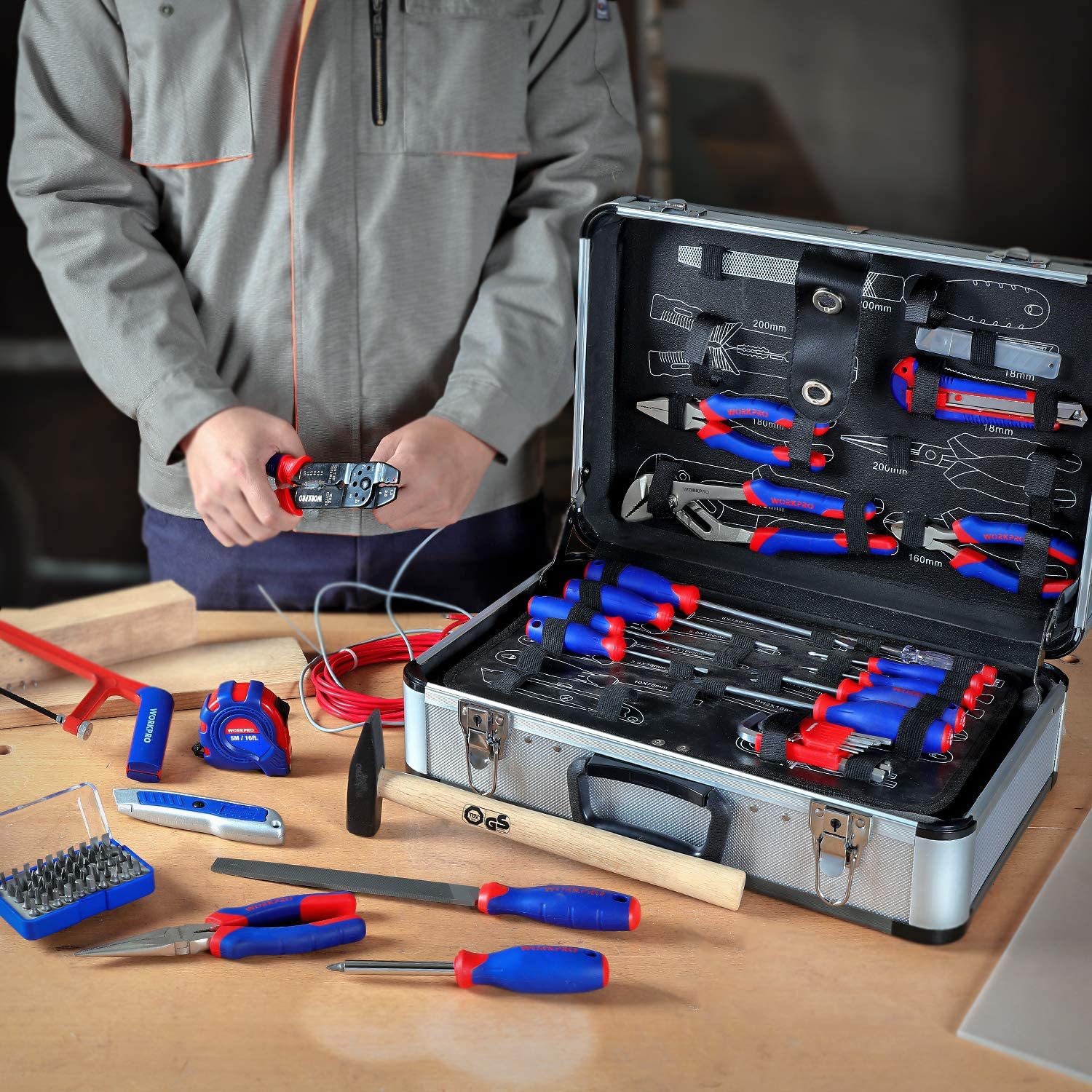 Amazon | WORKPRO ホームツールセット 工具セット 119点組 家庭用 DIY