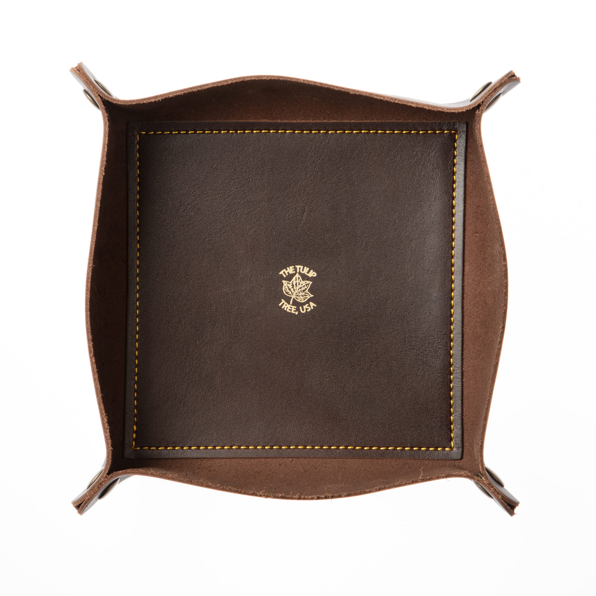 Amazon.com: USA Handmade Premium Leather Valet Tray, Folds Flat