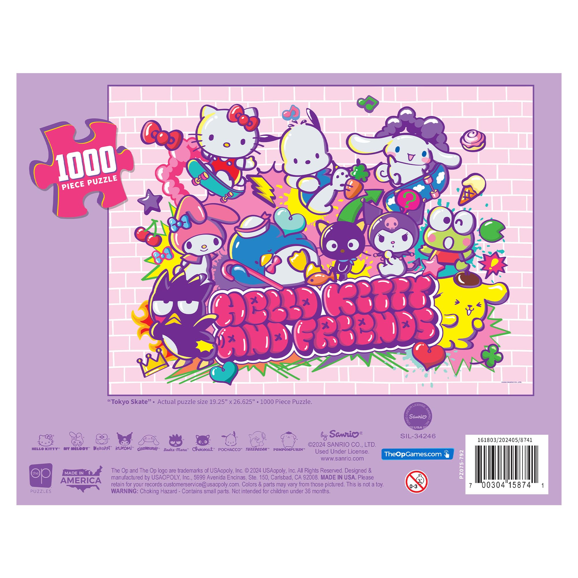 Amazon.com: Hello Kitty and Friends “Tokyo Skate” 1,000 Piece