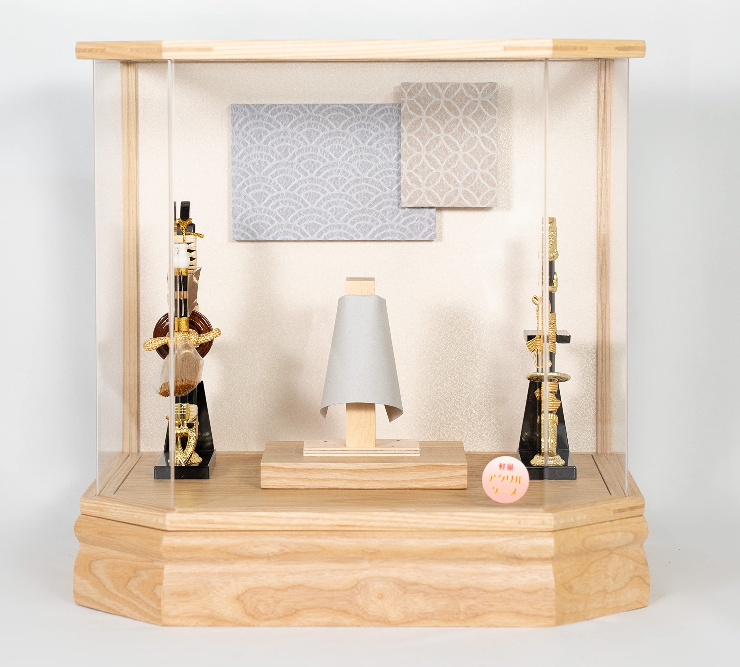 Amazon | ナチュラル六角アクリルケースのみ 五月人形 ケース飾り 兜