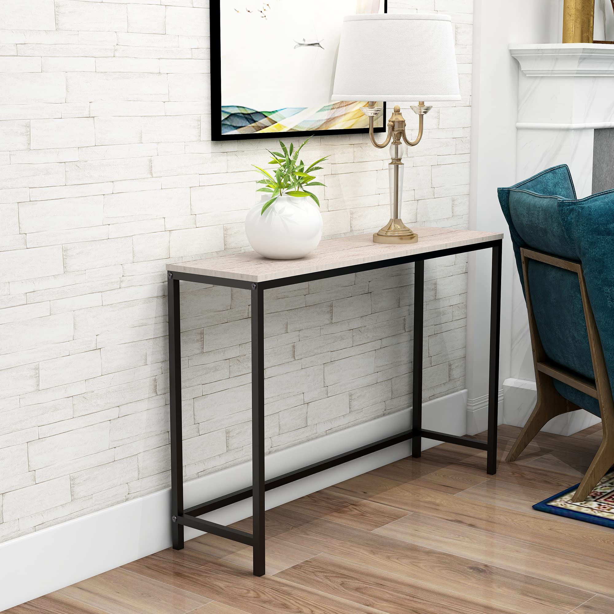 Amazon｜VERFARM コンソールテーブル サイドテーブル スリム おしゃれ