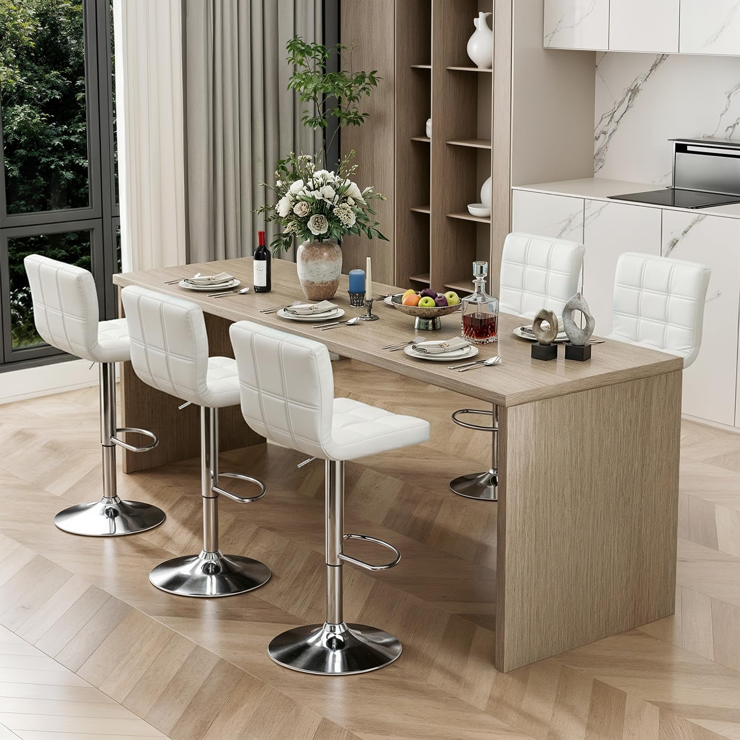 Amazon｜ZENY 4脚セット 昇降式カウンターチェア カウンター椅子