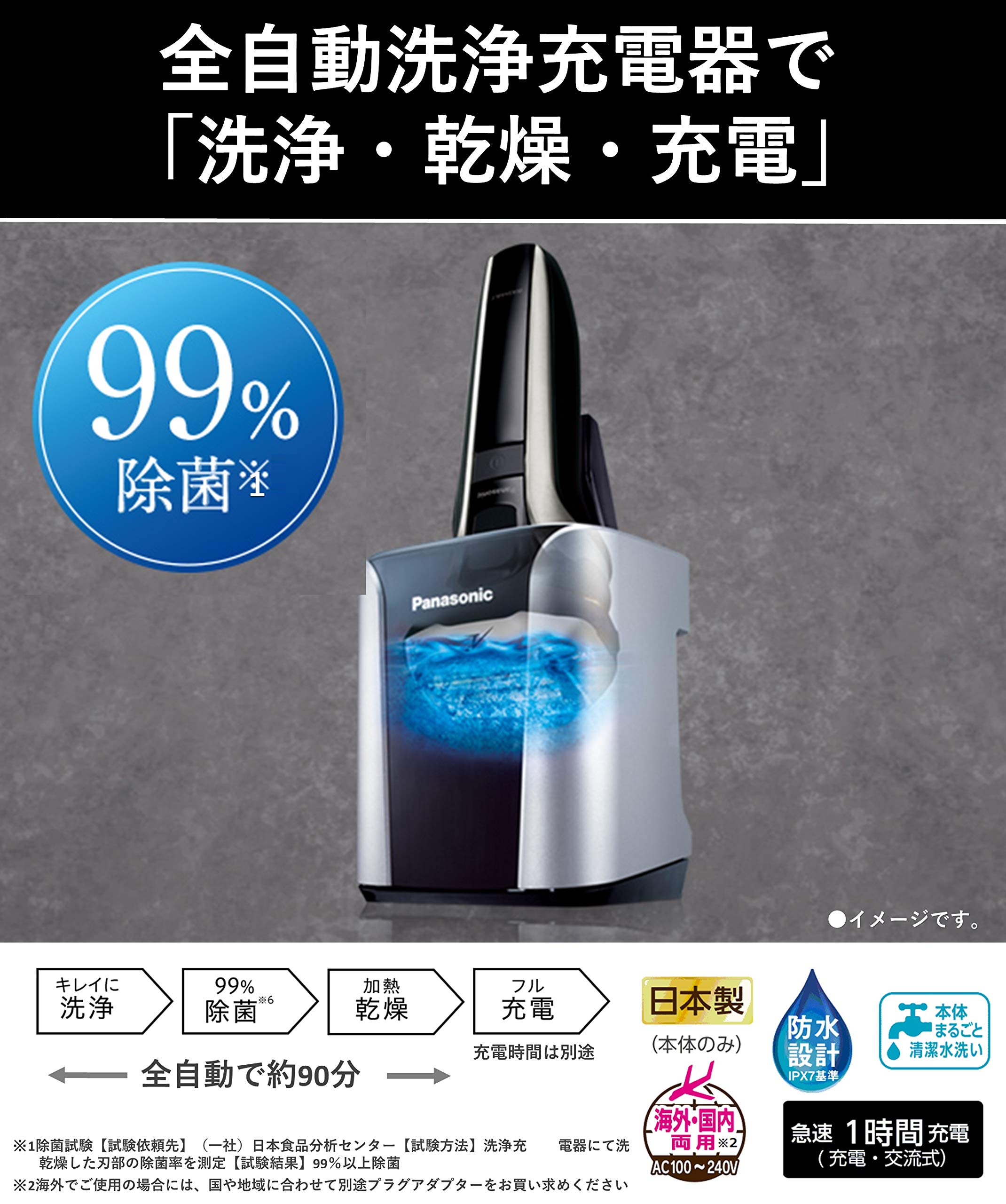 Amazon | パナソニック ラムダッシュ メンズシェーバー 5枚刃 青 ES