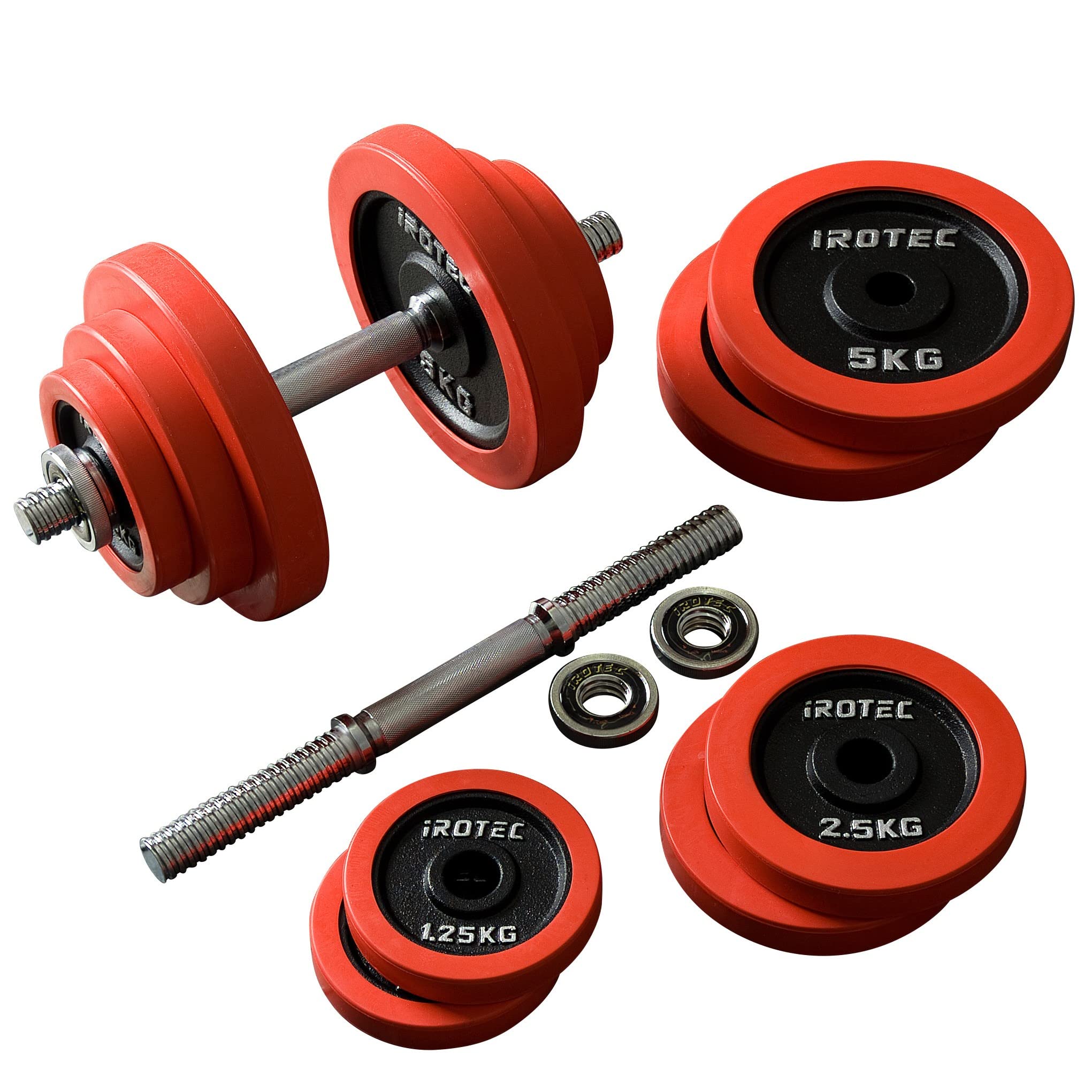 Amazon | IROTEC（アイロテック） ラバー ダンベル 40KGセット（片手