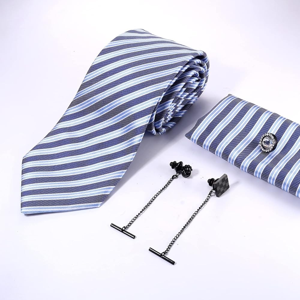 Amazon | ORAZIO メンズ ネクタイピン 6個 タイピン チェーン付き 14K