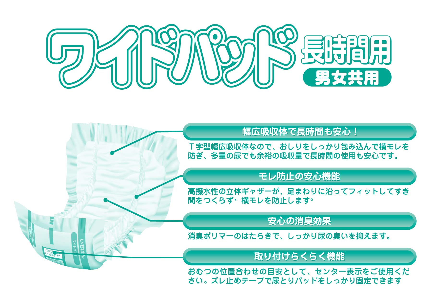 Amazon | 【病院・施設用】いちばん ワイドパッド 男女共用 30枚