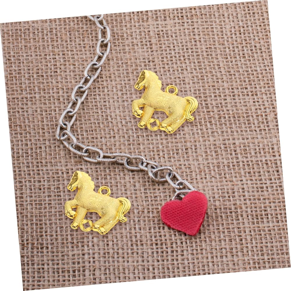 Amazon.co.jp: [TOPPERFUN] 10個年干支馬ゴールドチャーム 馬の