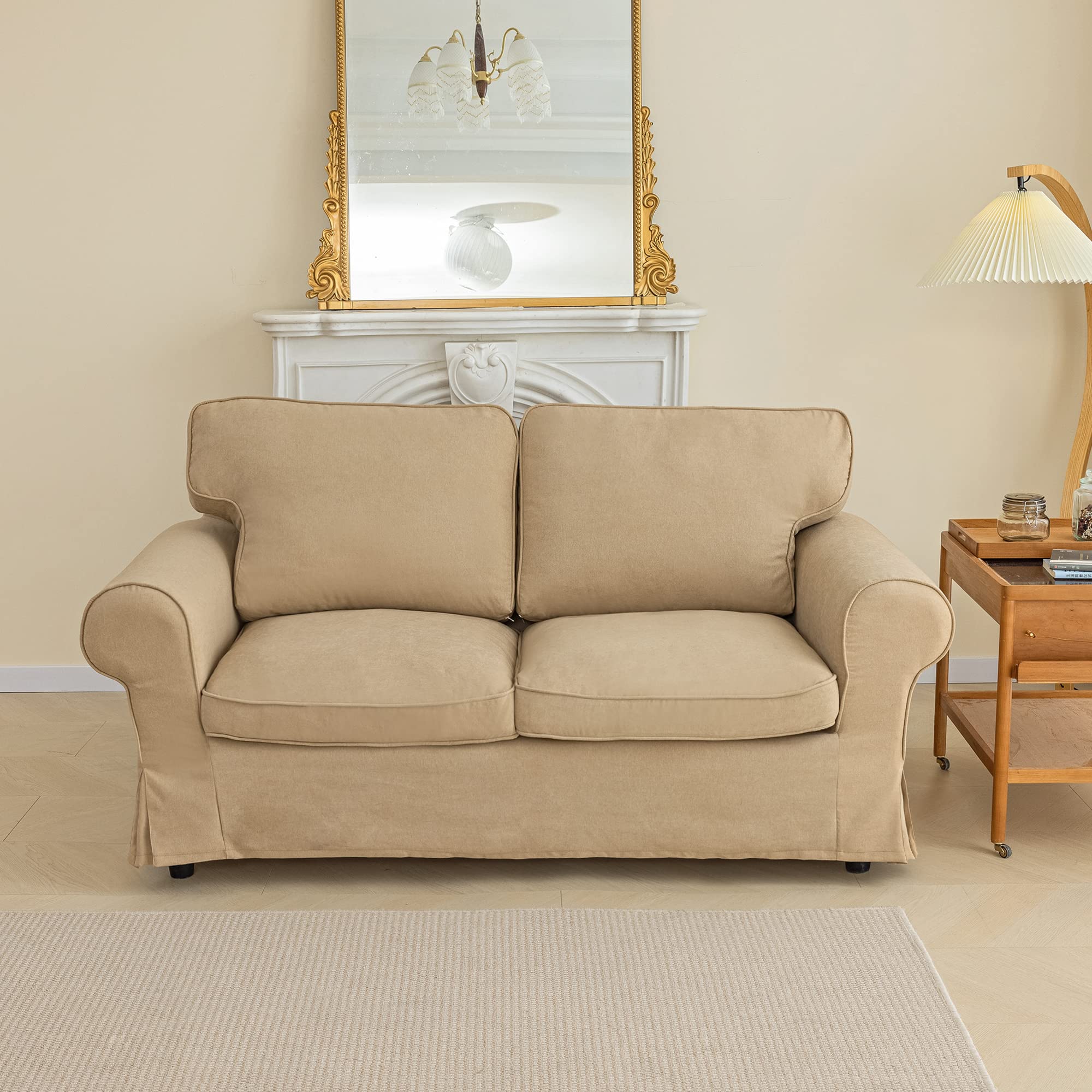 Amazon｜MASWOND 洗える ソフト EKTORP ラブシートカバー 交換用