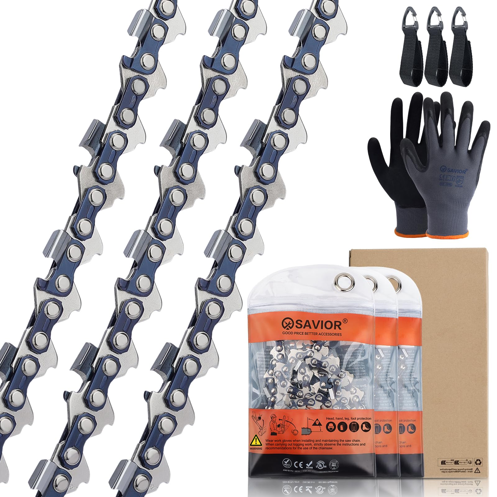 Amazon.com: Savior 3Pack 20 Inch Chainsaw Chain .325