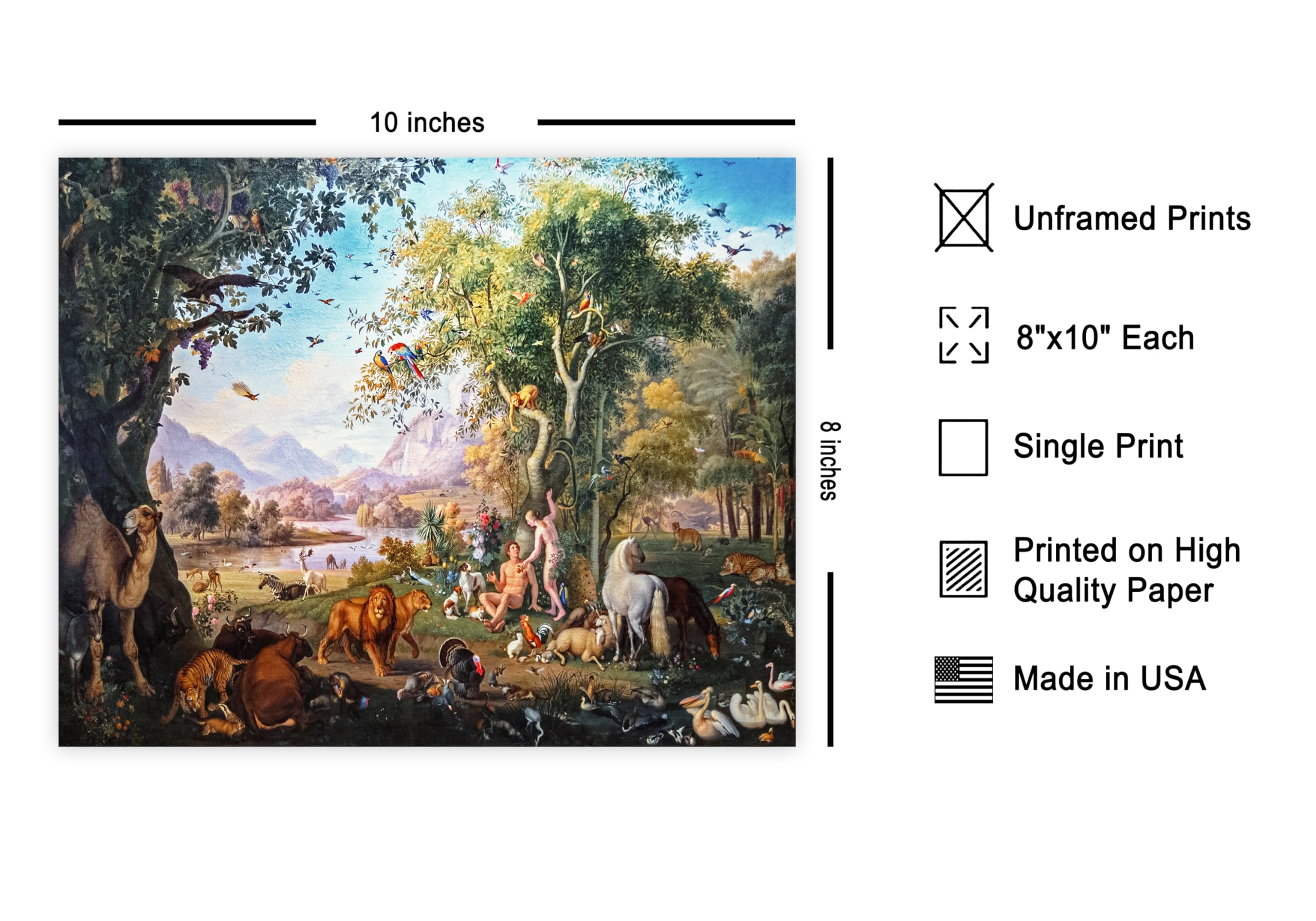 Amazon.co.jp: ポスター マスター アダムとイブ in the Garden of Eden