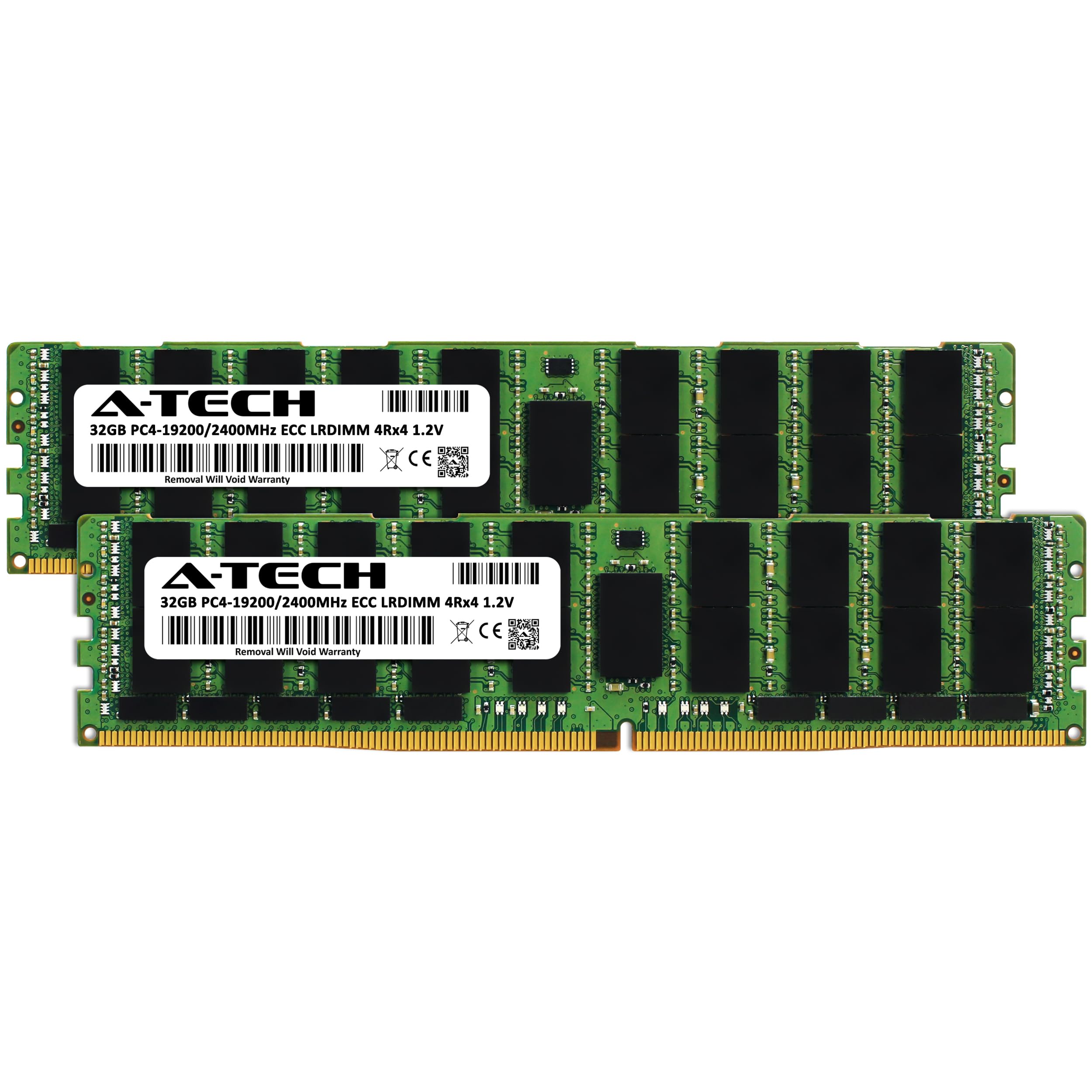 A-Tech 64GB Kit (2x32GB) DDR4 2400MHz PC4-19200 ECC LRDIMM 4Rx4