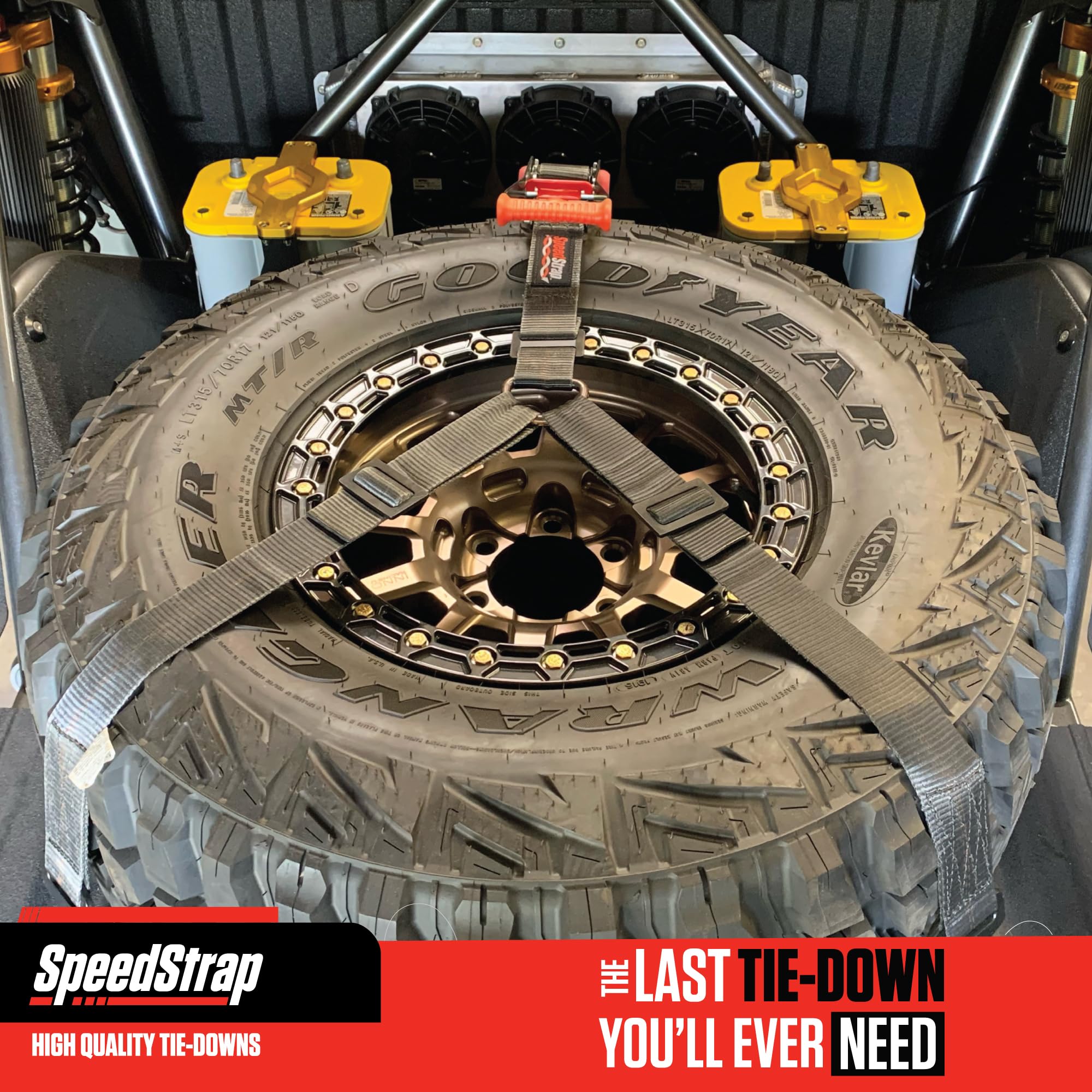 Amazon | SpeedStrap 3点スペアタイヤラチェットYストラップ2インチ