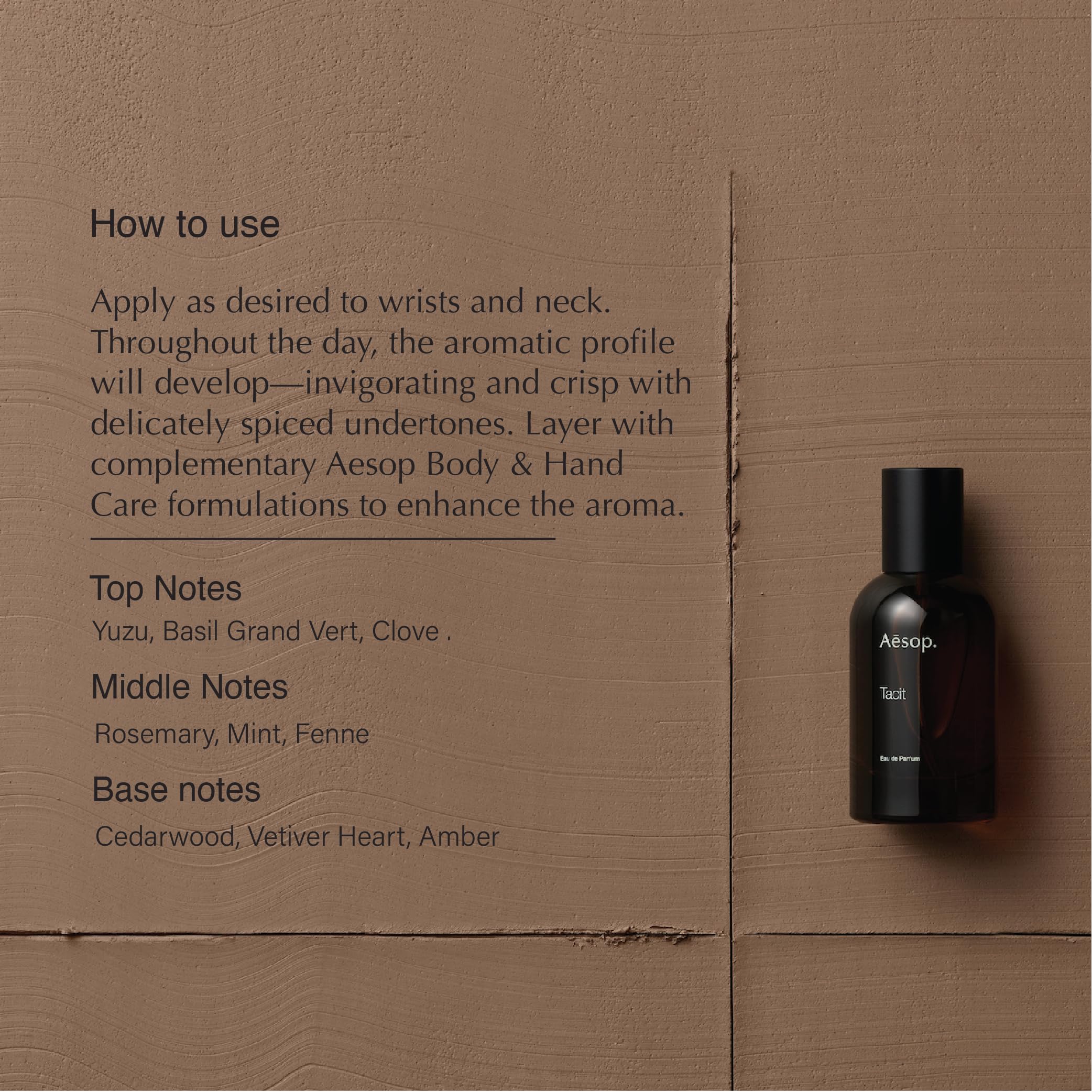 Amazon.com: Aesop Tacit 淡香精| 柚子、香根草和羅勒香精| 新鮮柑橘和