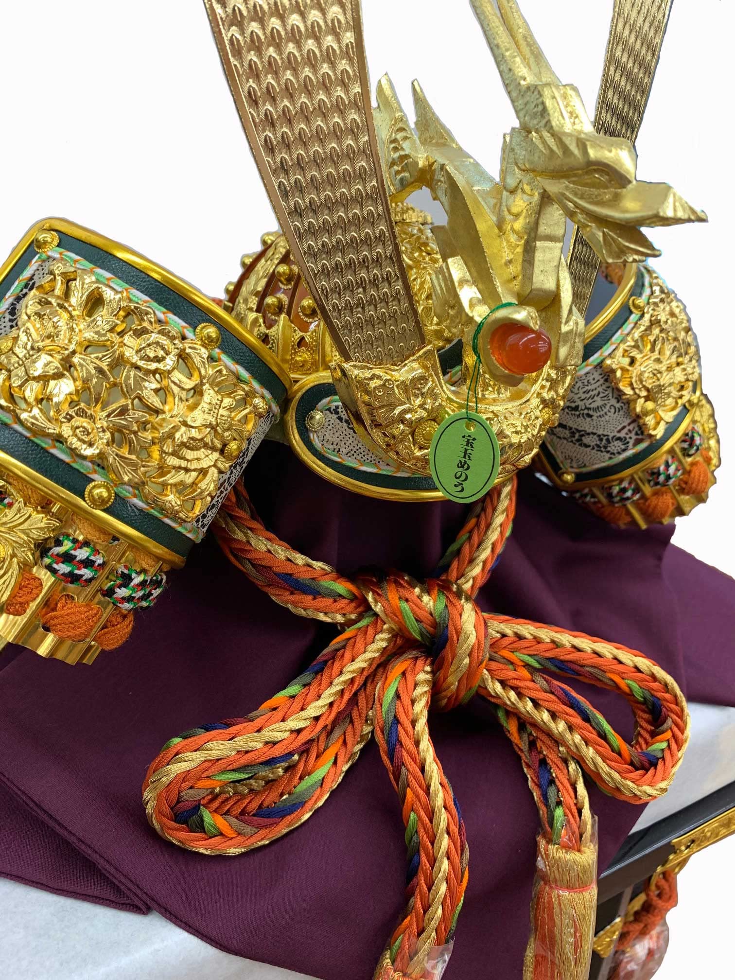 Amazon | 15号 朱段兜 合わせ鉢 正絹【五月人形】【兜飾り】【端午の