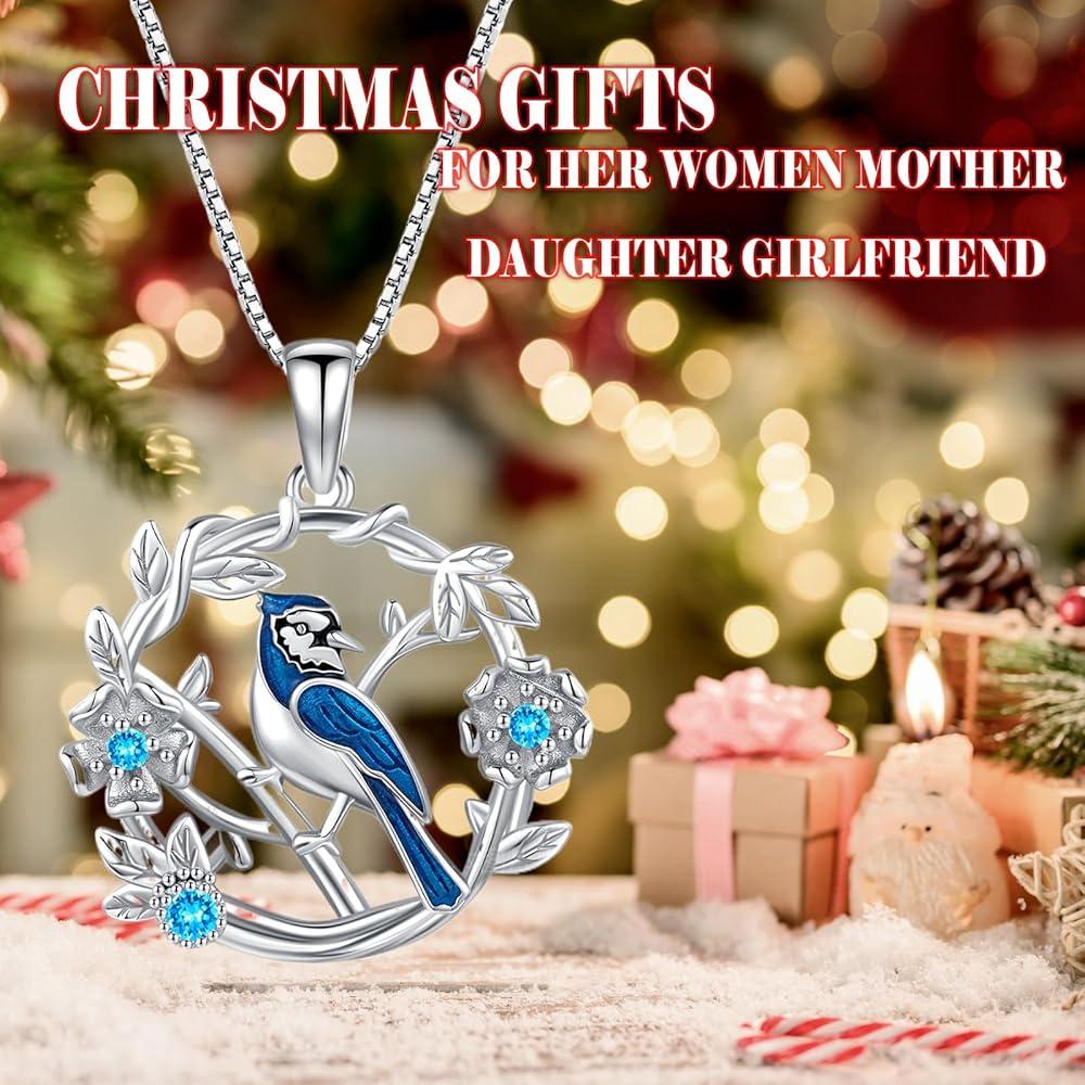 Amazon.co.jp: ブルージェイネックレス 925スターリングシルバー