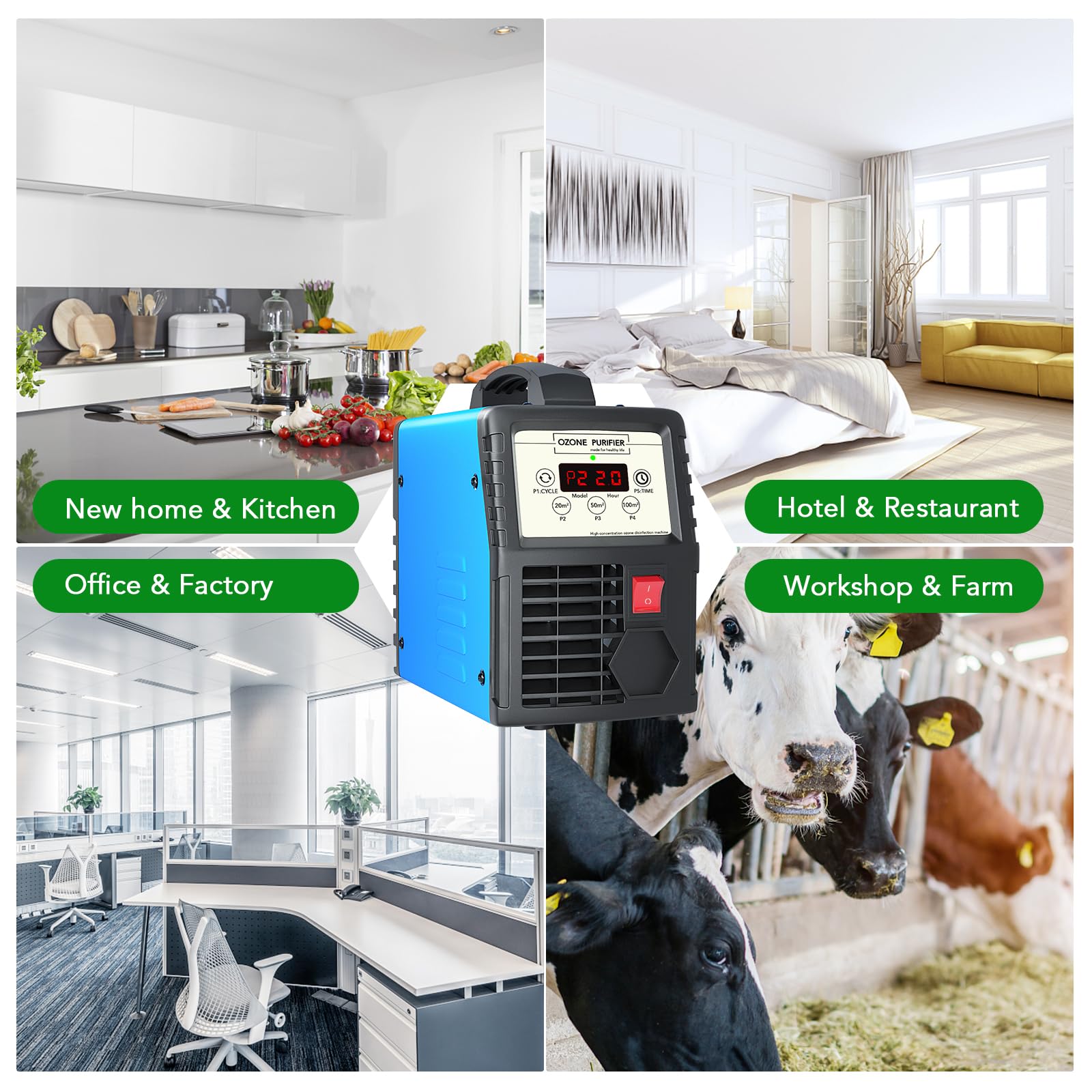 FELLAT Ozone Generator, 10000 mg/h Industrial Commercial Ozone