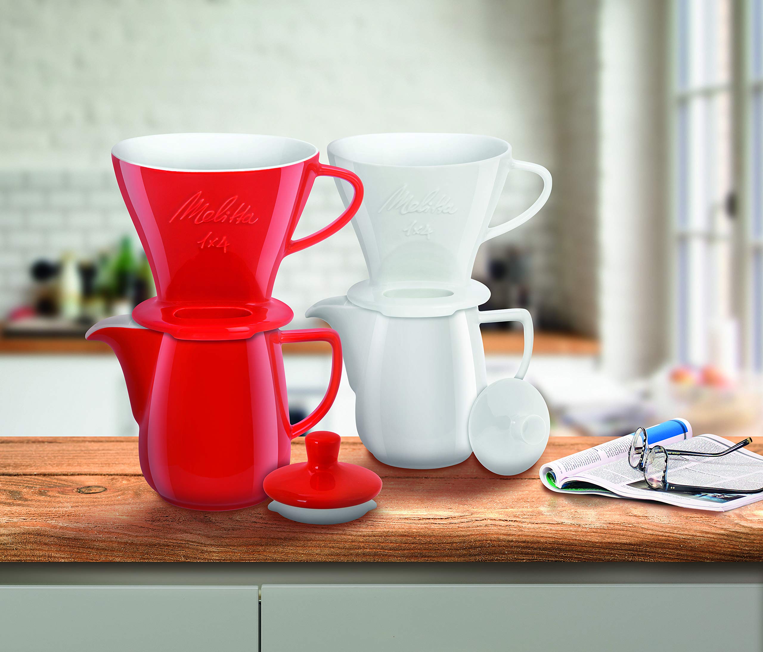 Amazon.com | Melitta Porcelain Coffee Pot 0.6 L Red: Coffee Servers