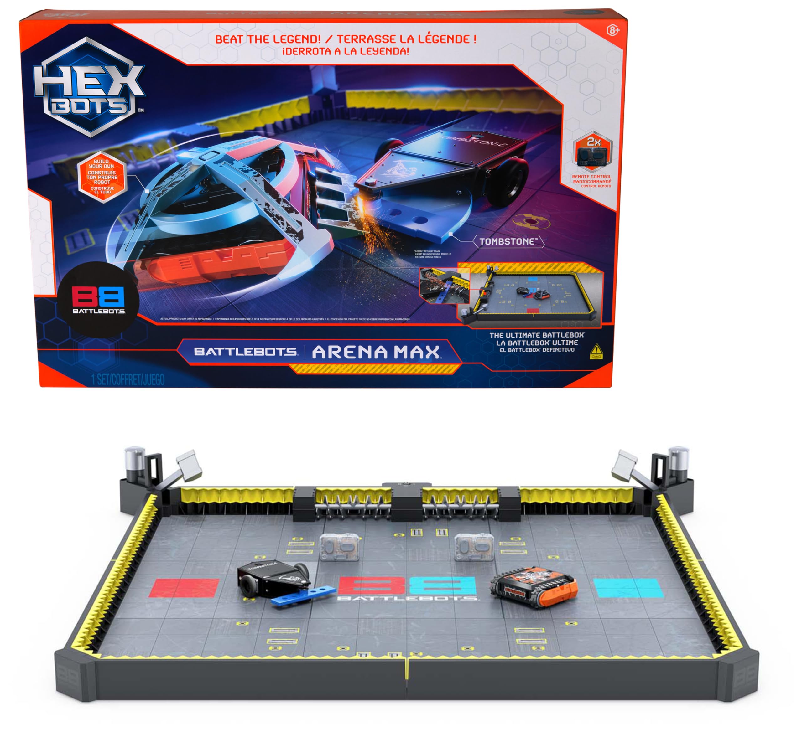 Amazon.com: HEX Bots BattleBots Arena MAX, Remote Control Robot