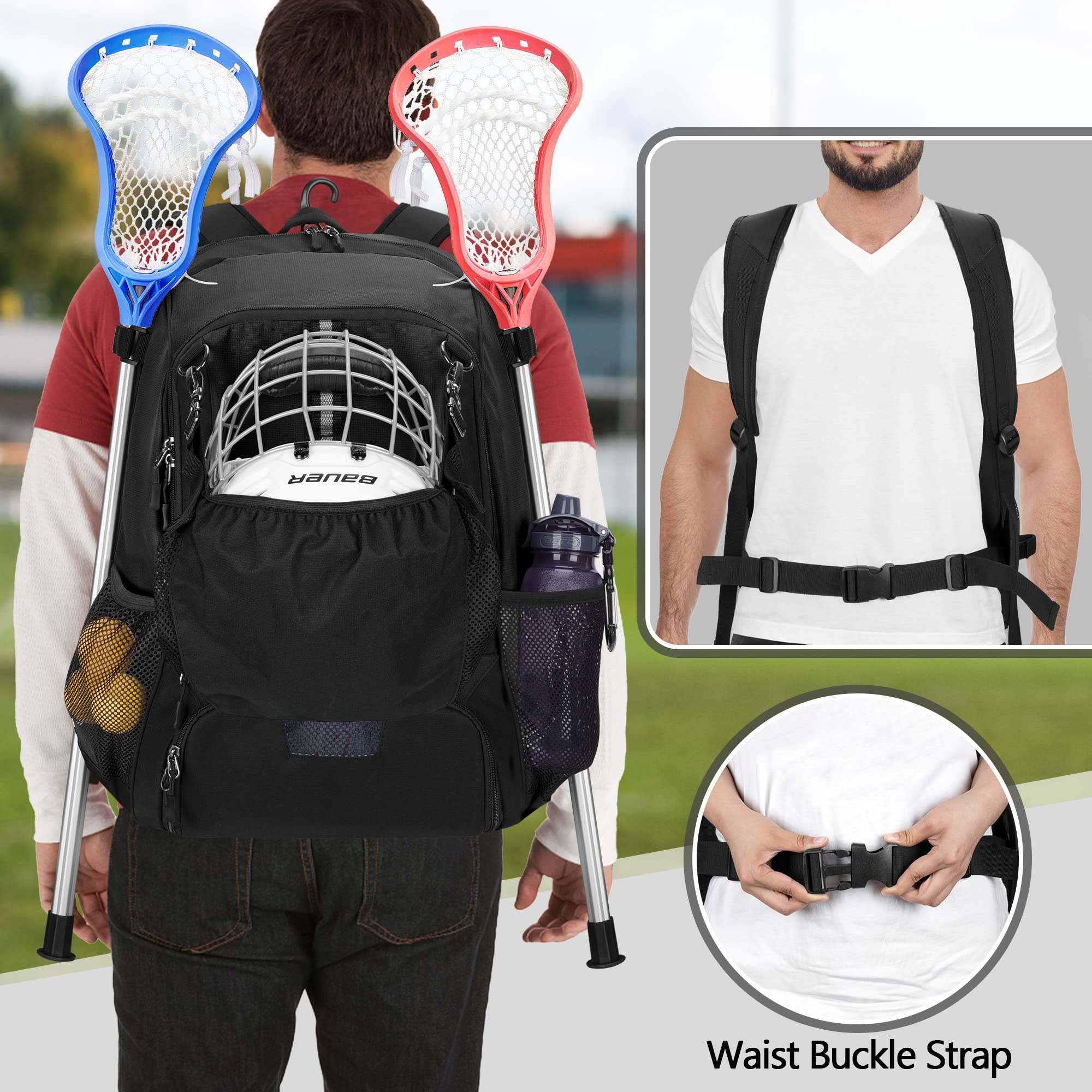 Amazon.co.jp: GOBUROS ラクロス リュック 靴収納付 ラクロス バッグ