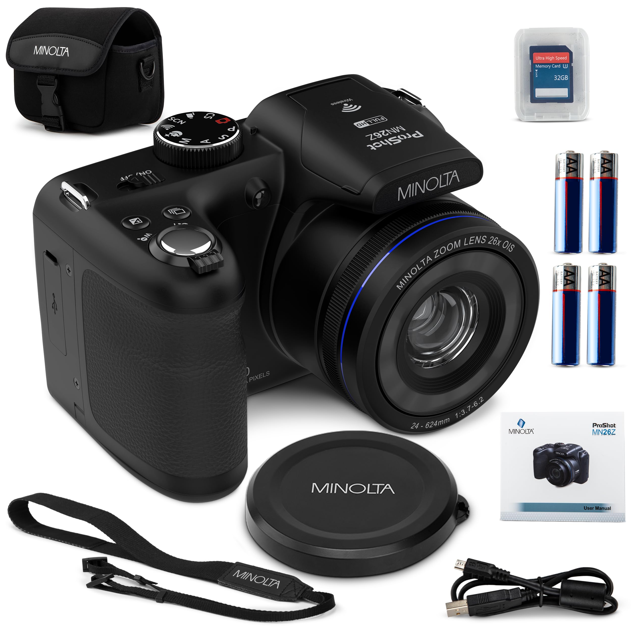 Amazon.com : Minolta ProShot 20MP Camera – 26x Optical Zoom Lens