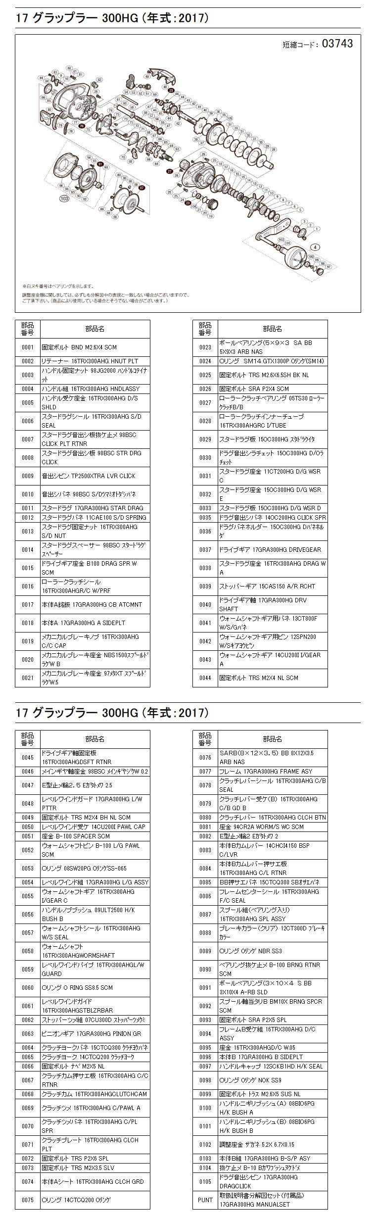 Amazon | 純正パーツ 17 グラップラー 300HG スプール組 (ベアリング
