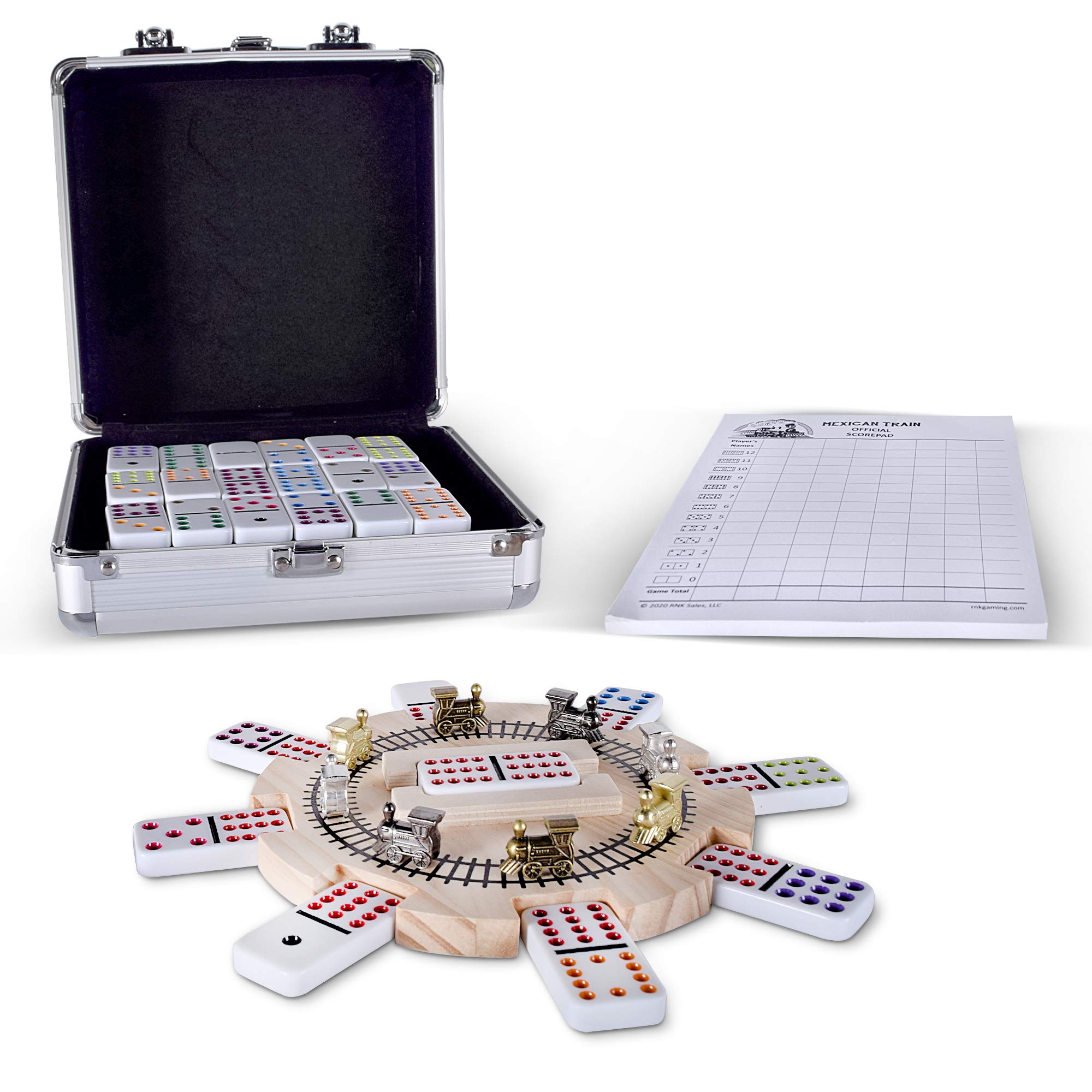 Amazon.com: RNK Gaming Mexican Train Dominoes Set Double 12 Color
