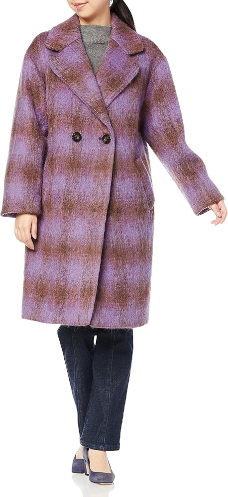 Amazon | [リリーブラウン] シャギーチェックコート LWFC214162