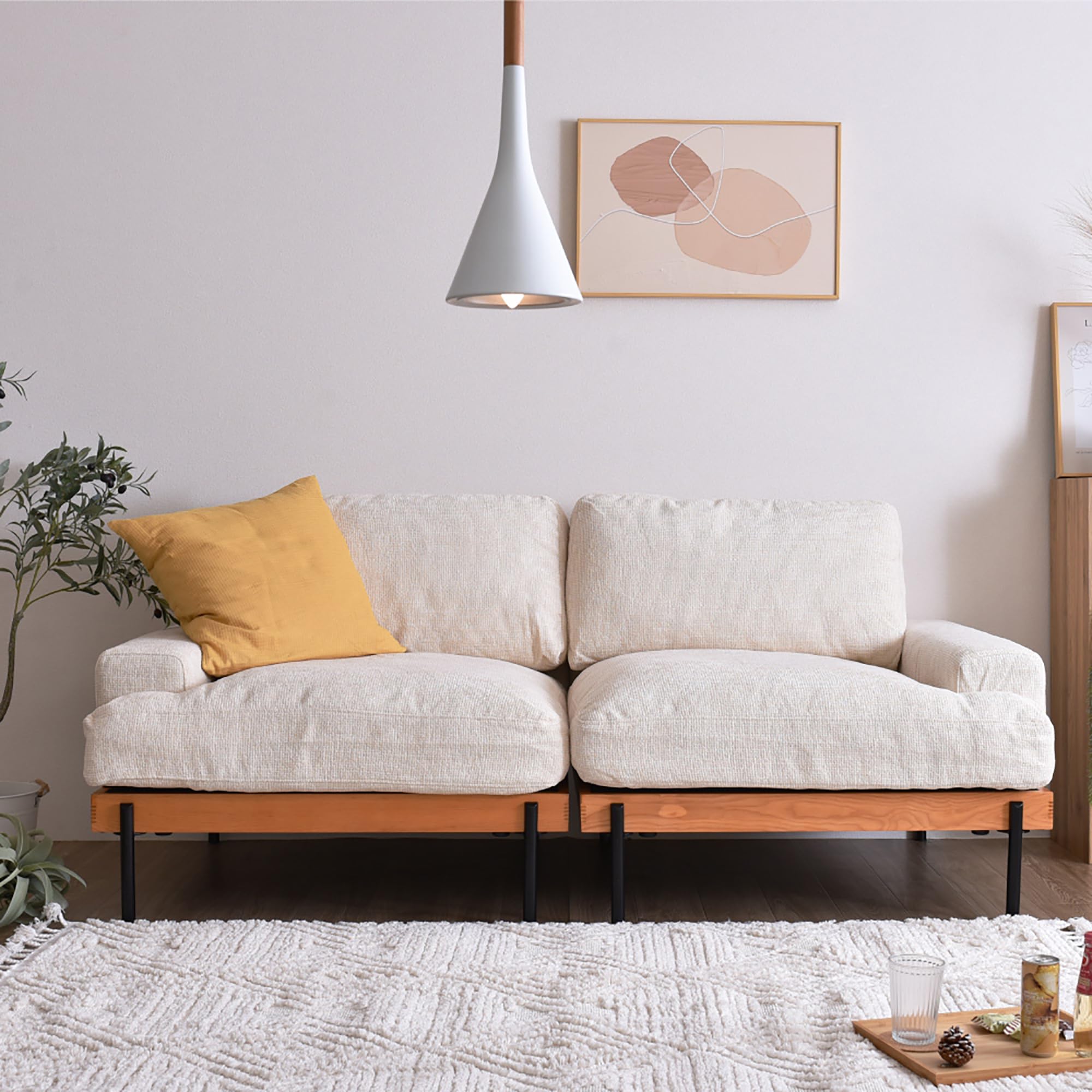 Amazon｜VENTOTA 2人掛けソファ ユニットソファ ソファ フェザー 羽毛