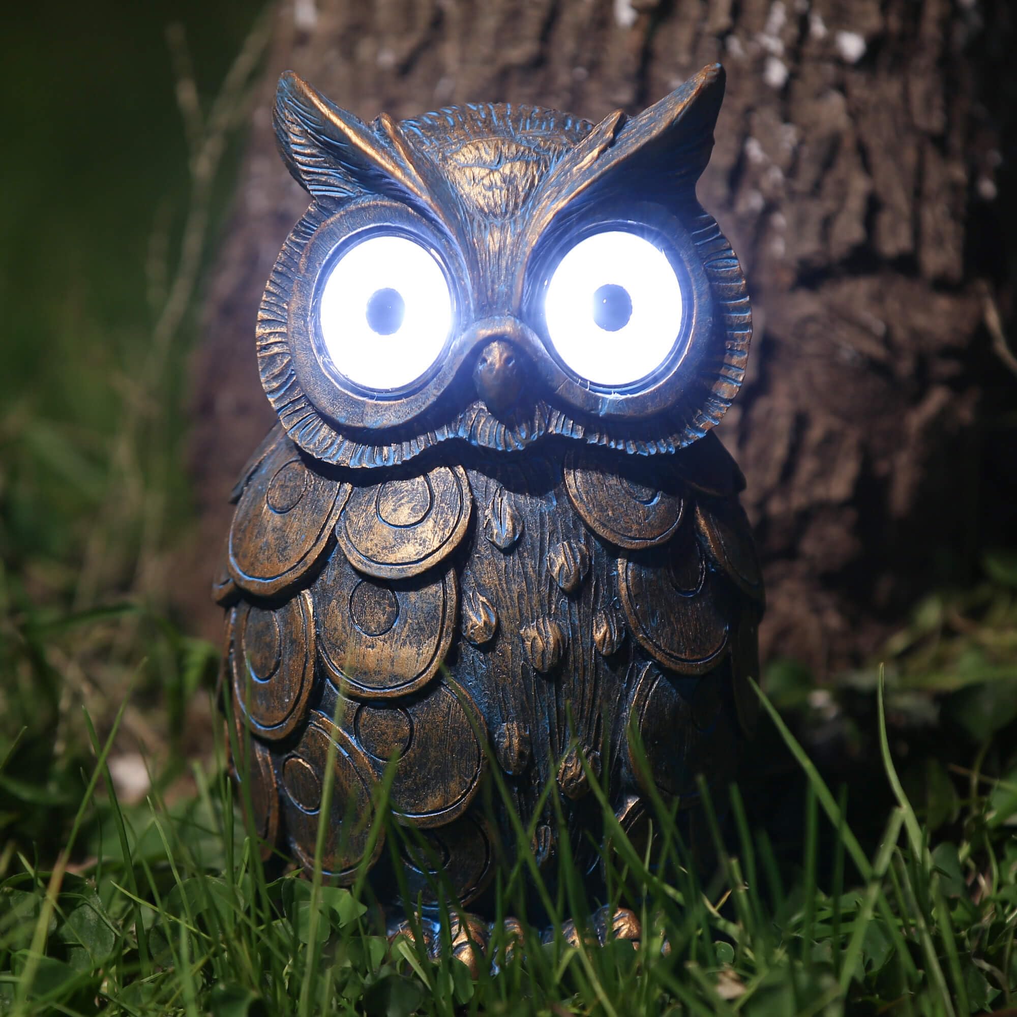 Amazon.com: Owl Outdoor Statue with Solar Light Garden Decoration