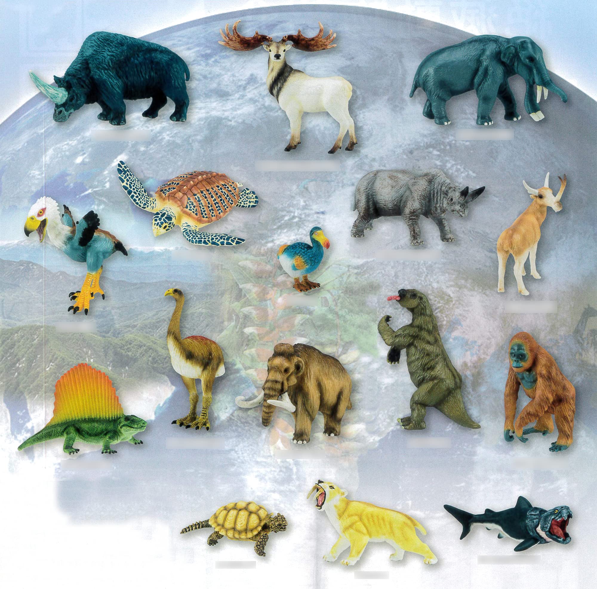 Amazon.co.jp: ミニチュアプラネット絶滅動物 全16種 MINIATURE PLANET