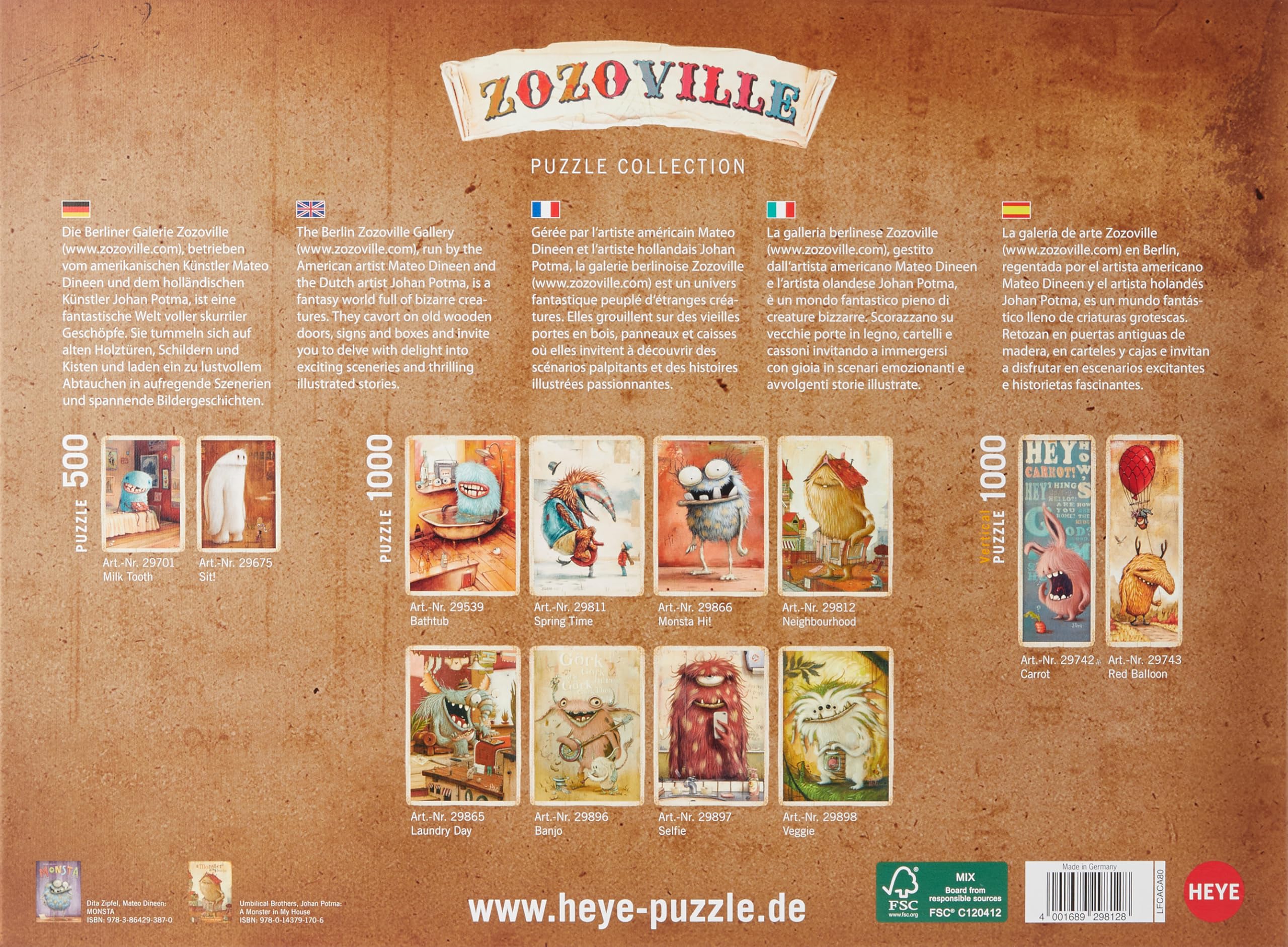 Amazon.com: Heye 29812 Neighbourhood Puzzles, 50 x 70 x 0.2