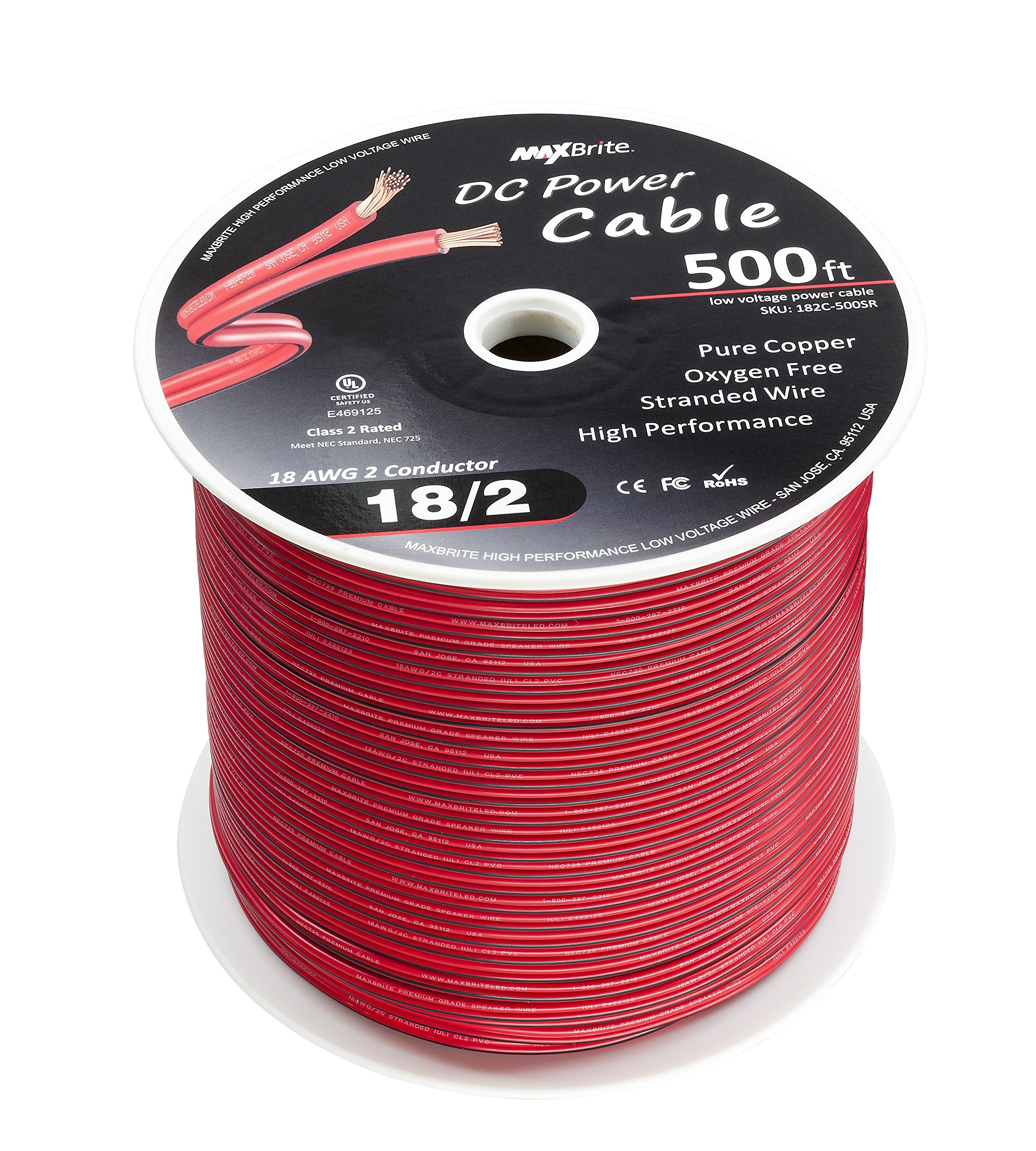 Amazon.com: 500 ft. 18 Gauge Stranded Flexible Dual Conductor