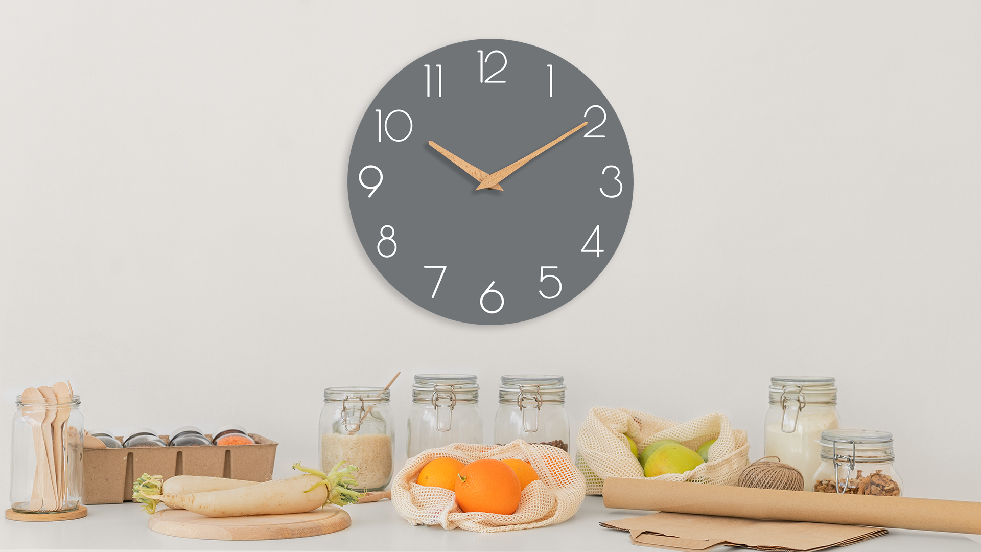 Amazon.com: cicininc Wall Clock, Gray Silent Non-Ticking