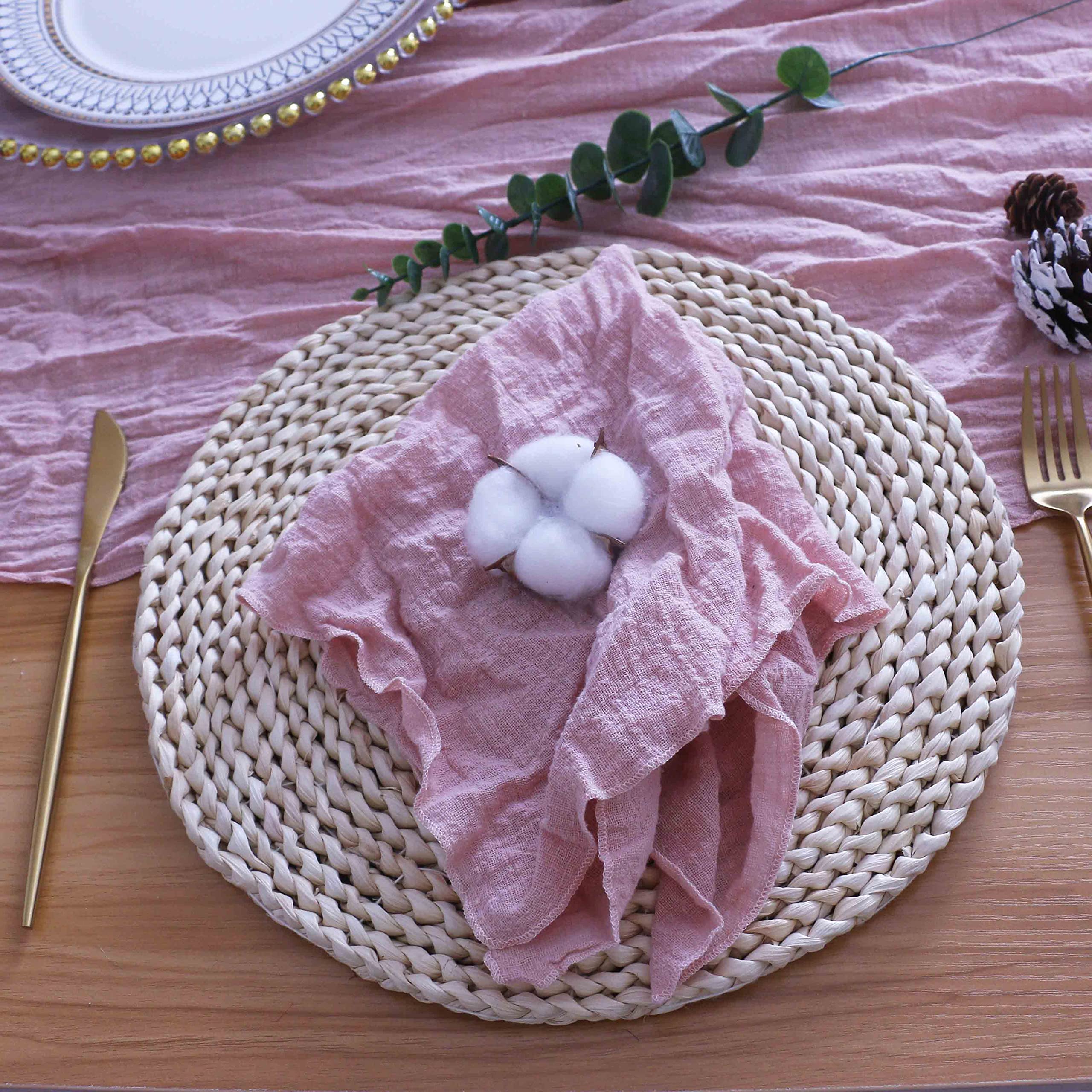 テーブルクロス テーブルナプキン 9点セット ヨーロッパお土産 水色