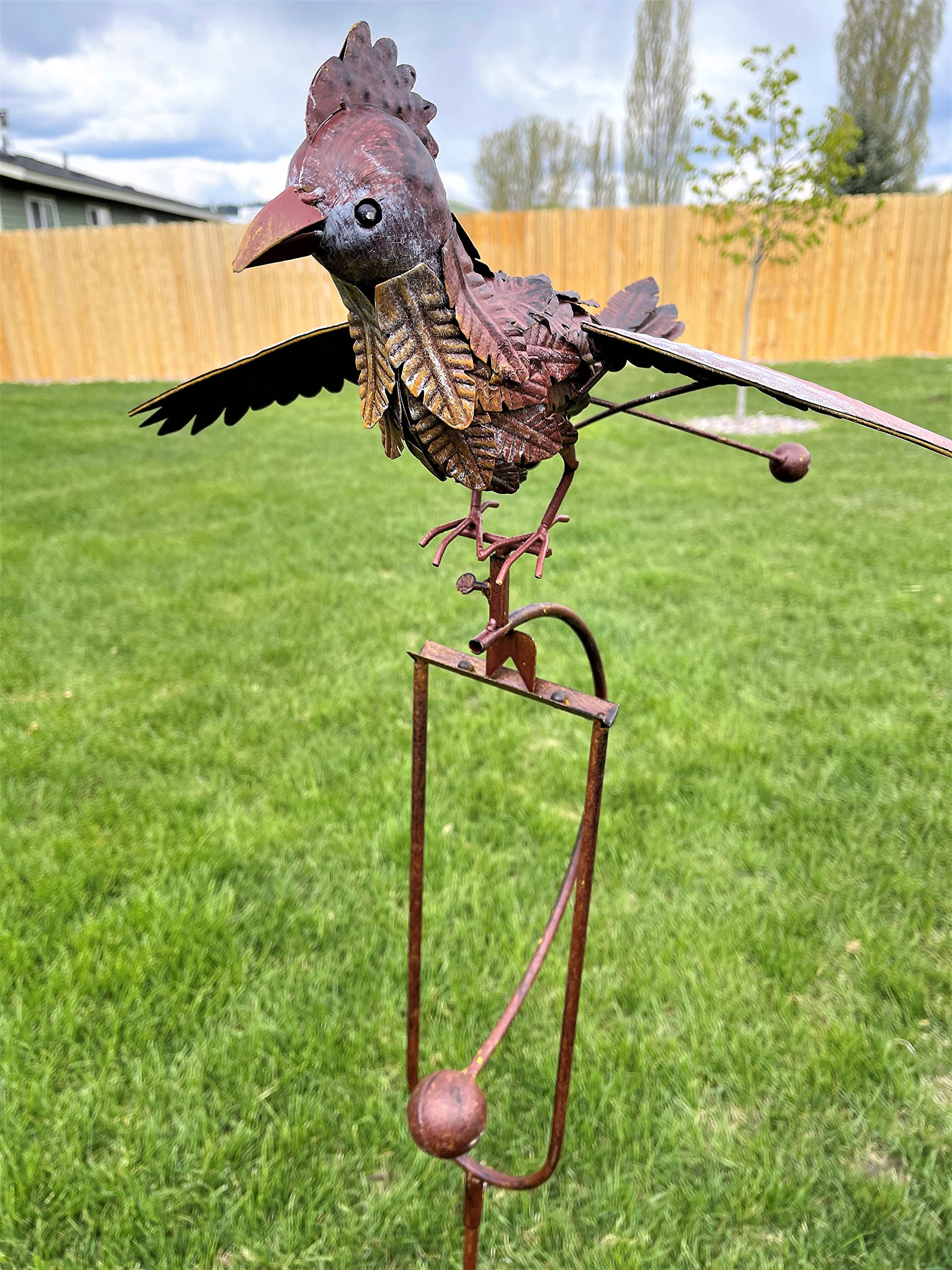 Amazon.com: Kinetic Energy Metal Brown Roadrunner Bird Yard Stake