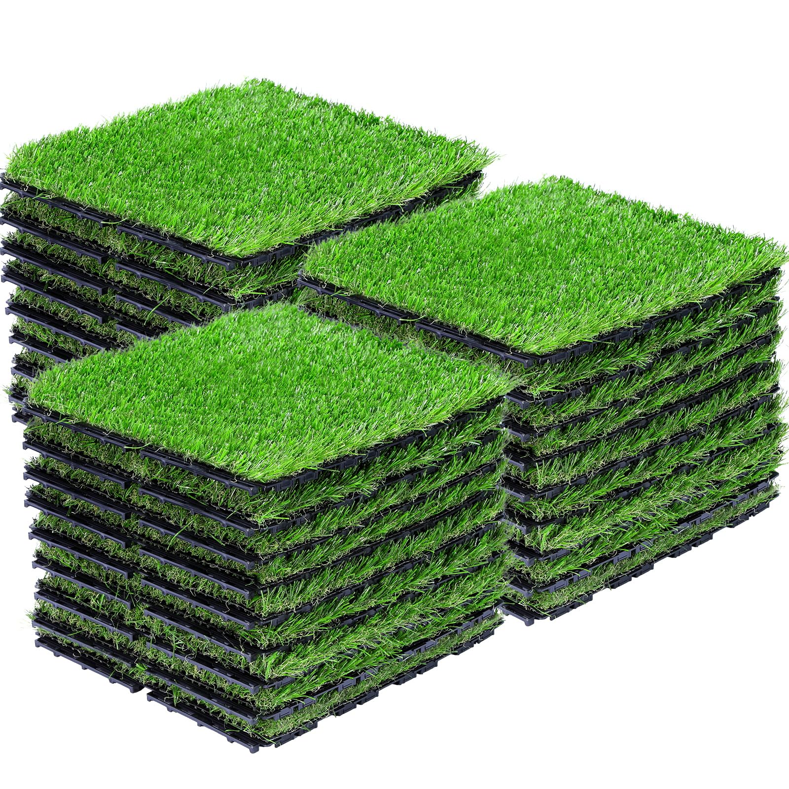 Amazon.com: Artificial Grass Tiles Interlocking Turf Squares Deck