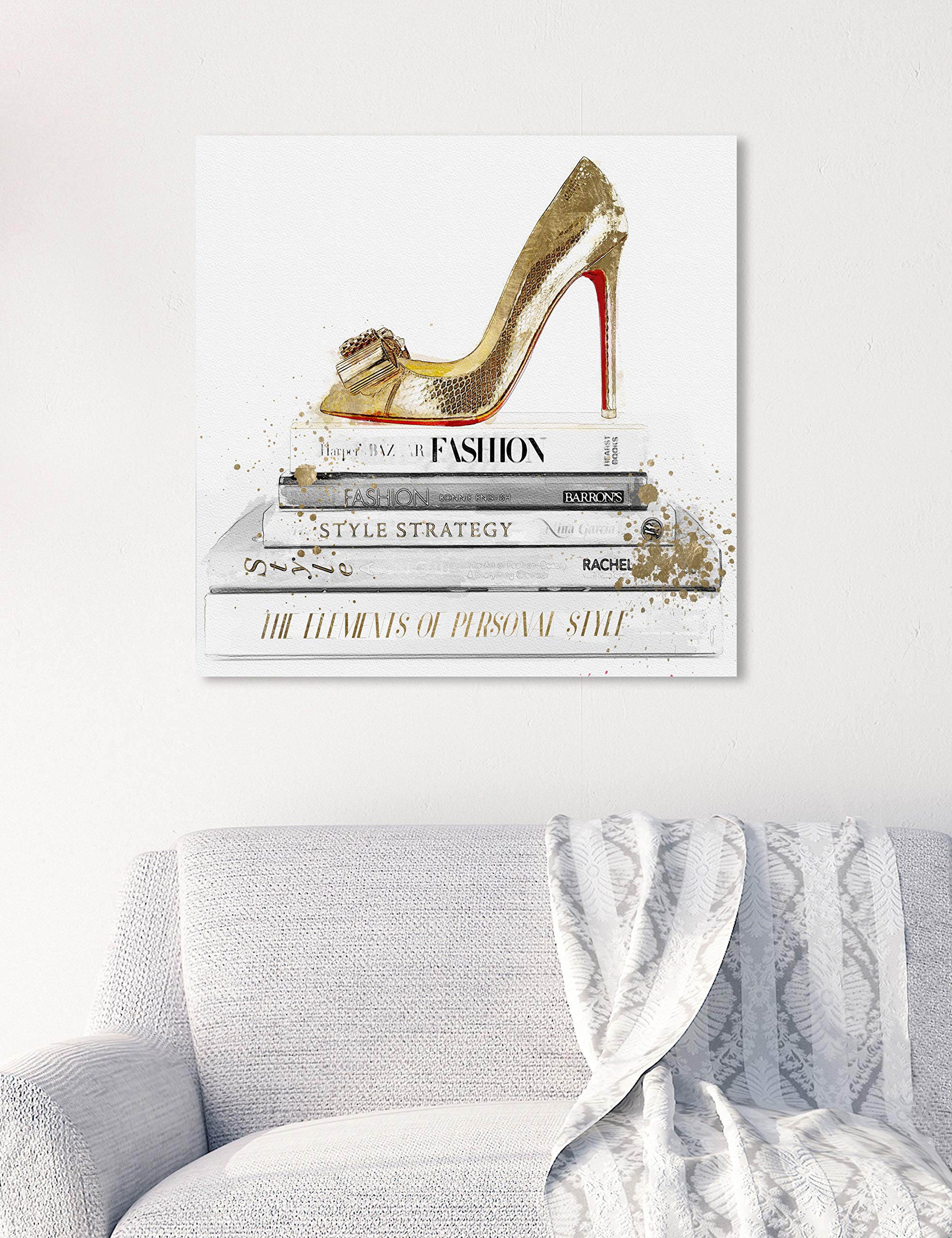 Amazon.co.jp: Oliver Gal 'Gold Shoe and Red Sole' ファッション