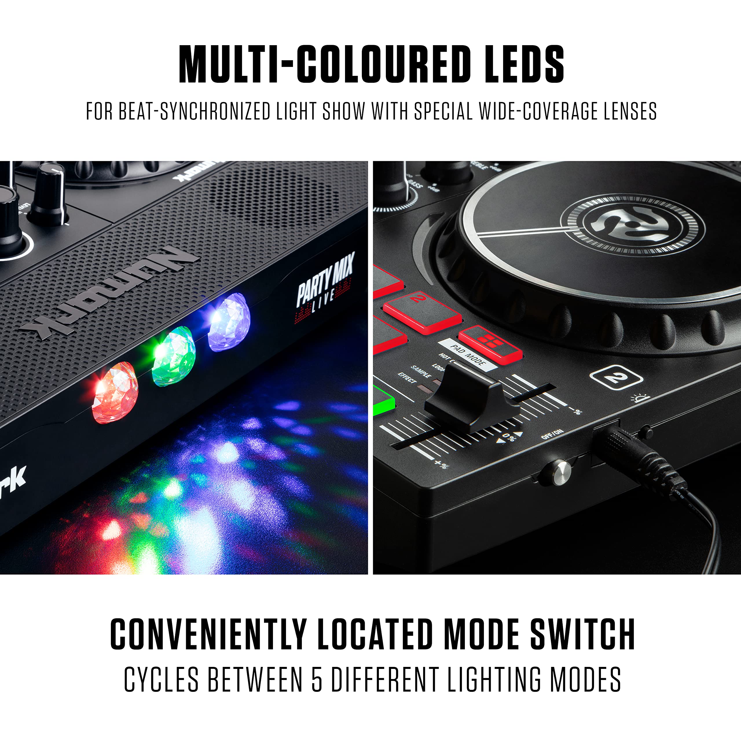 Amazon.com: Numark Party Mix Live + HF125 - DJ Controller/Adults