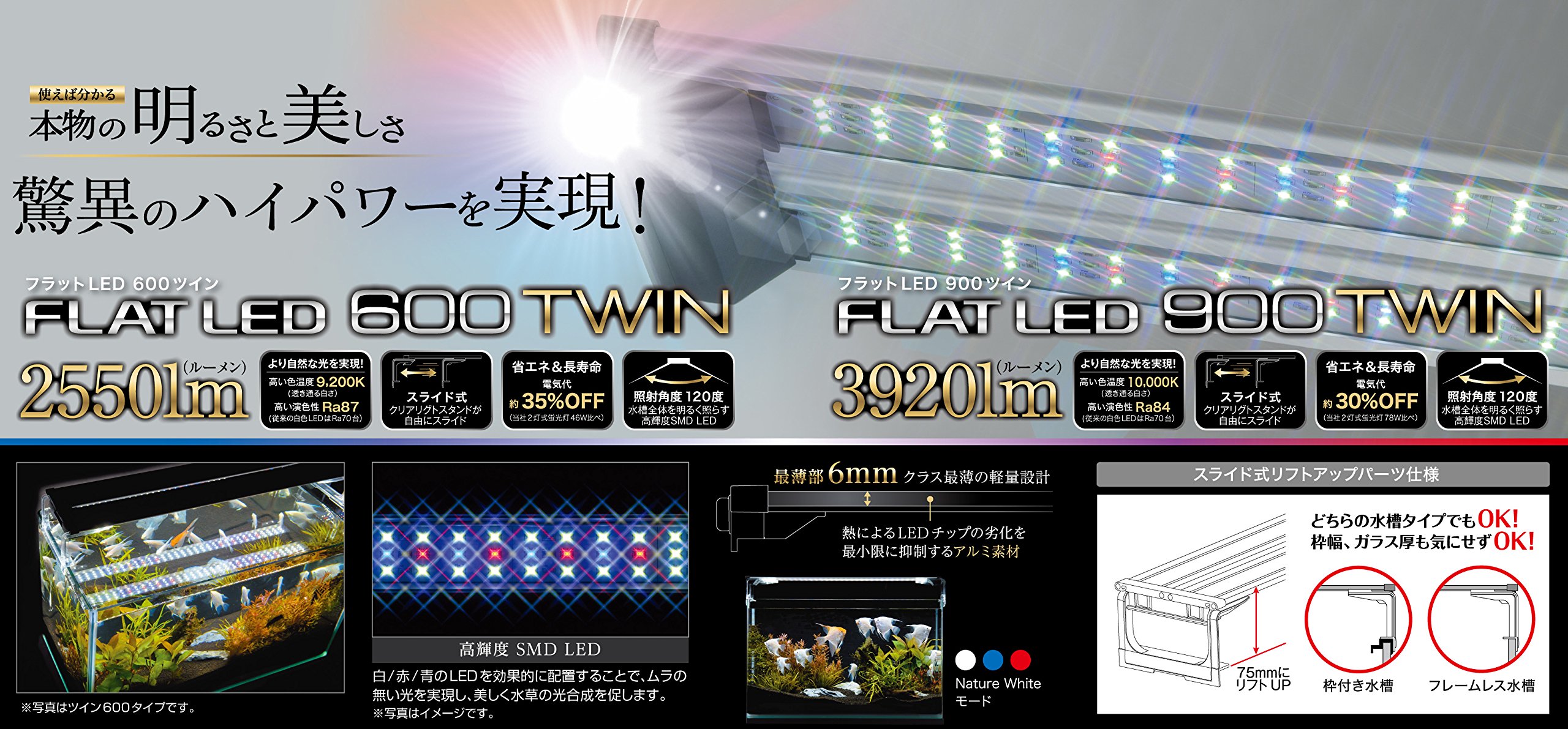 Amazon | 寿工芸 コトブキ工芸 フラットLED ツイン 600 | Kotobuki